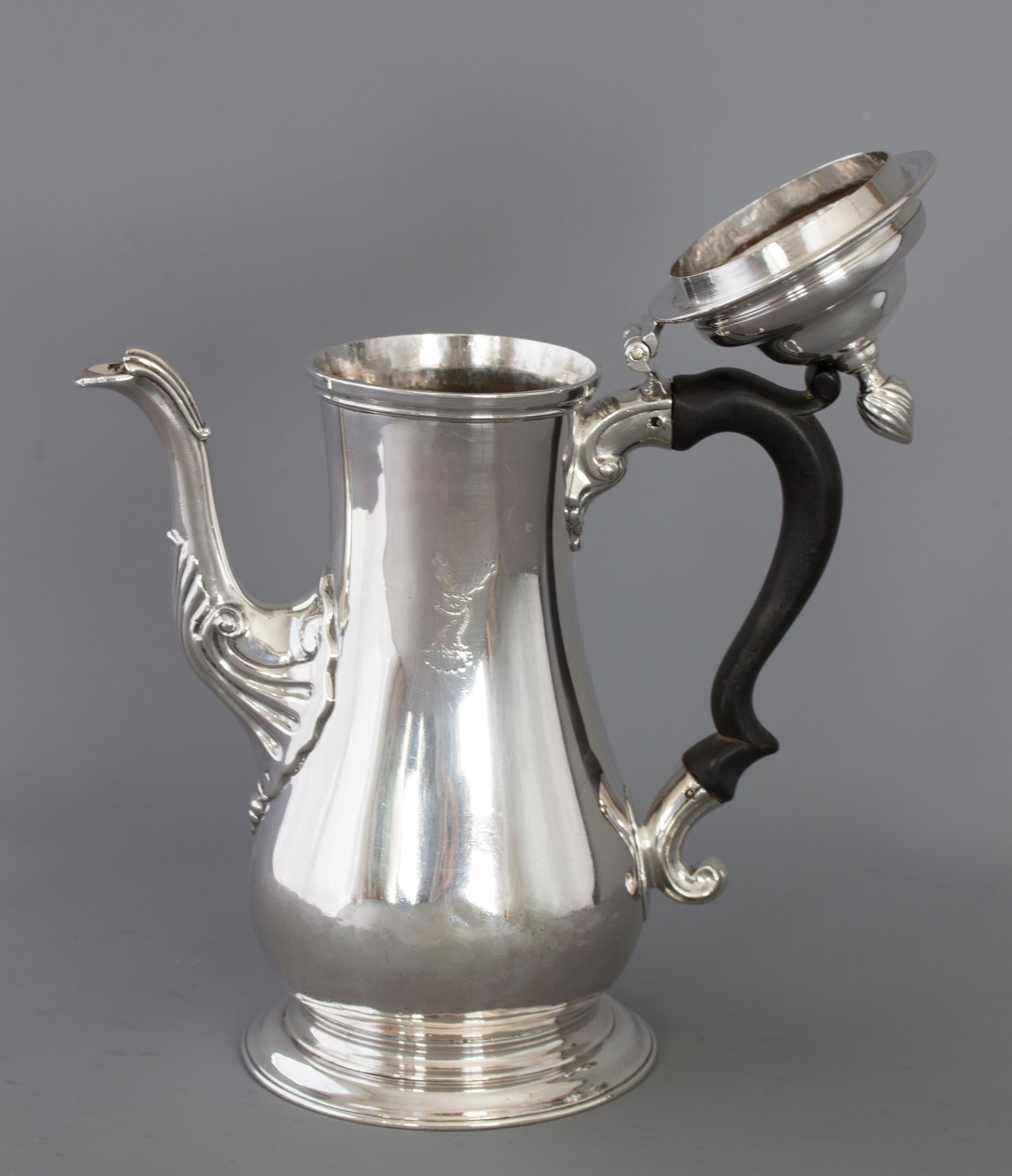 George III Silver Coffee Pot London 1763 by William Grundy 11