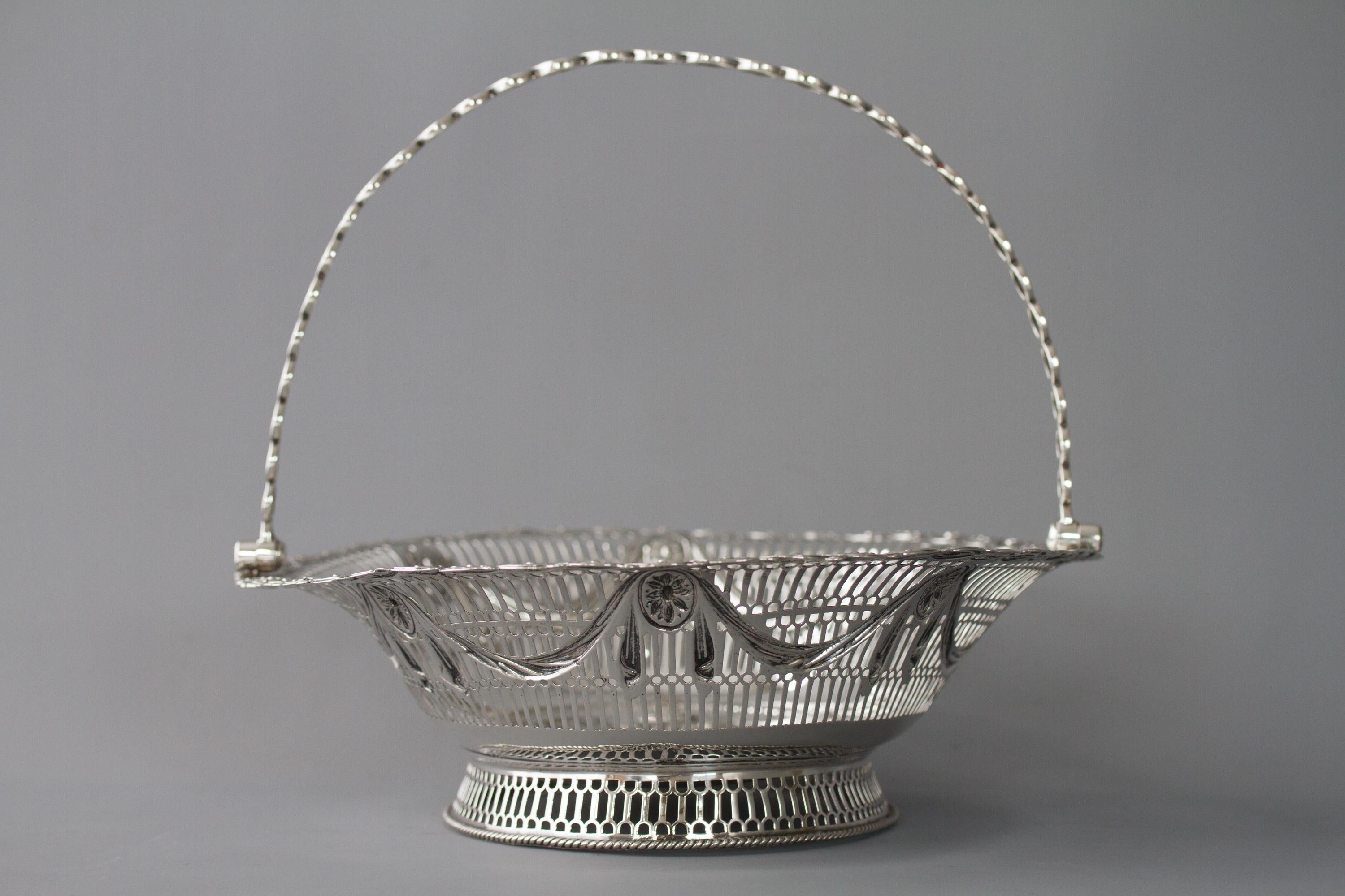 Sterling Silver George III Silver Fruit or Bread Basket by Aldridge & Green, London 1774