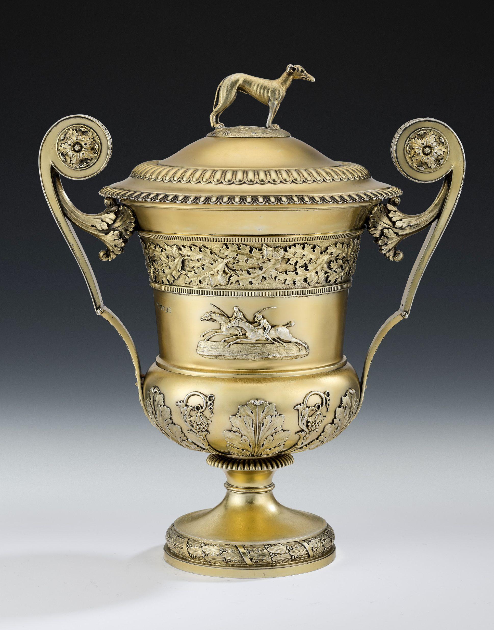 Regency George III Silver Gilt Cup & Cover Made in London in 1815 by William Elliot