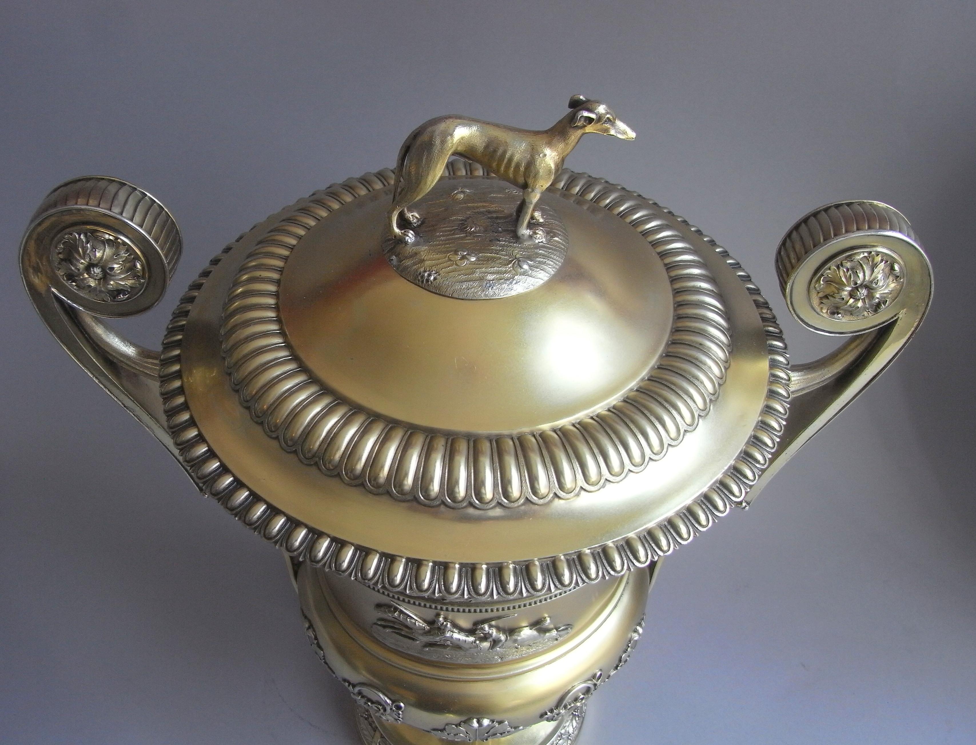 European George III Silver Gilt Cup & Cover Made in London in 1815 by William Elliot