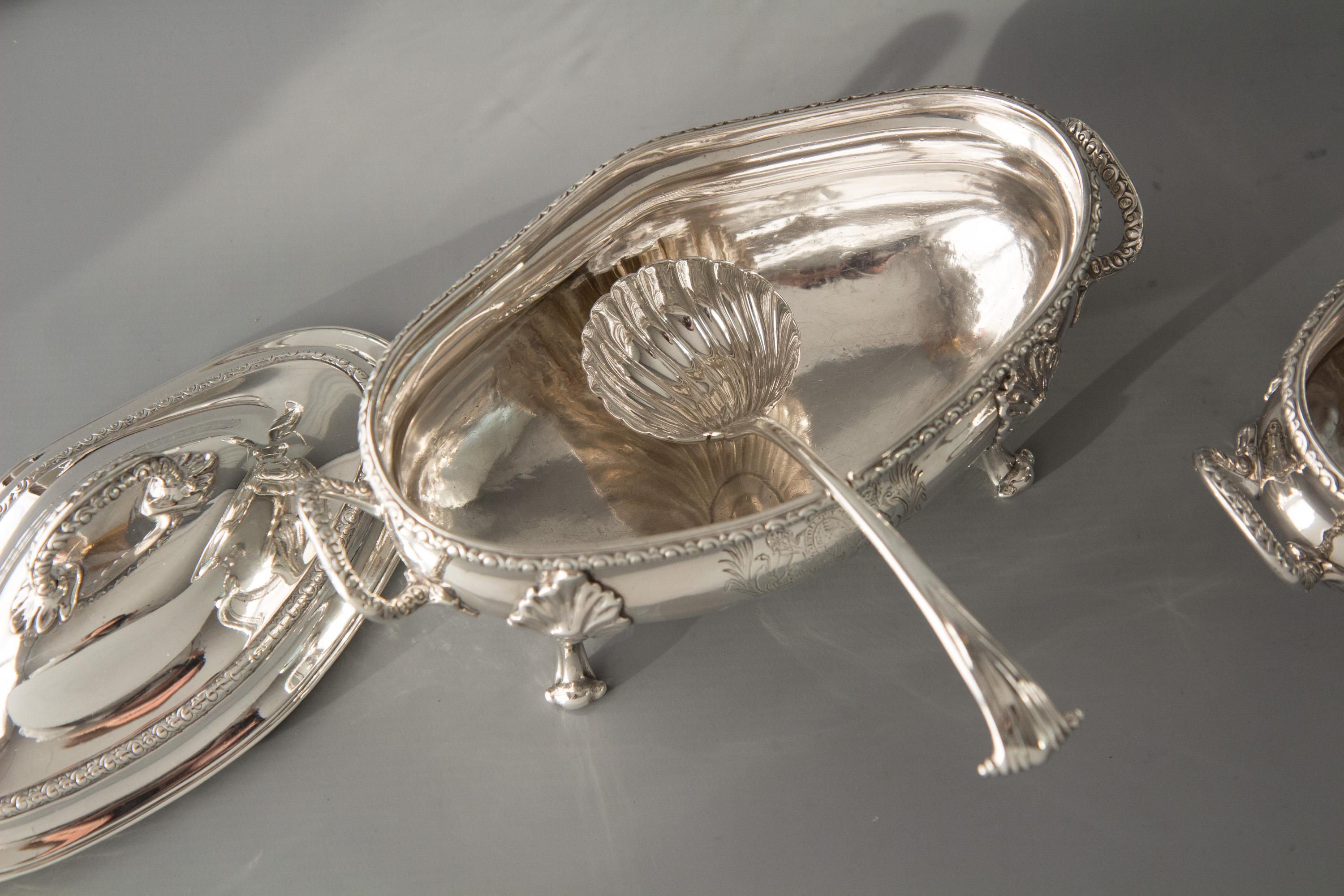 Sterling Silver Speaker Smith, Political Interest: George III Silver Sauce Tureens, London, 1774 For Sale