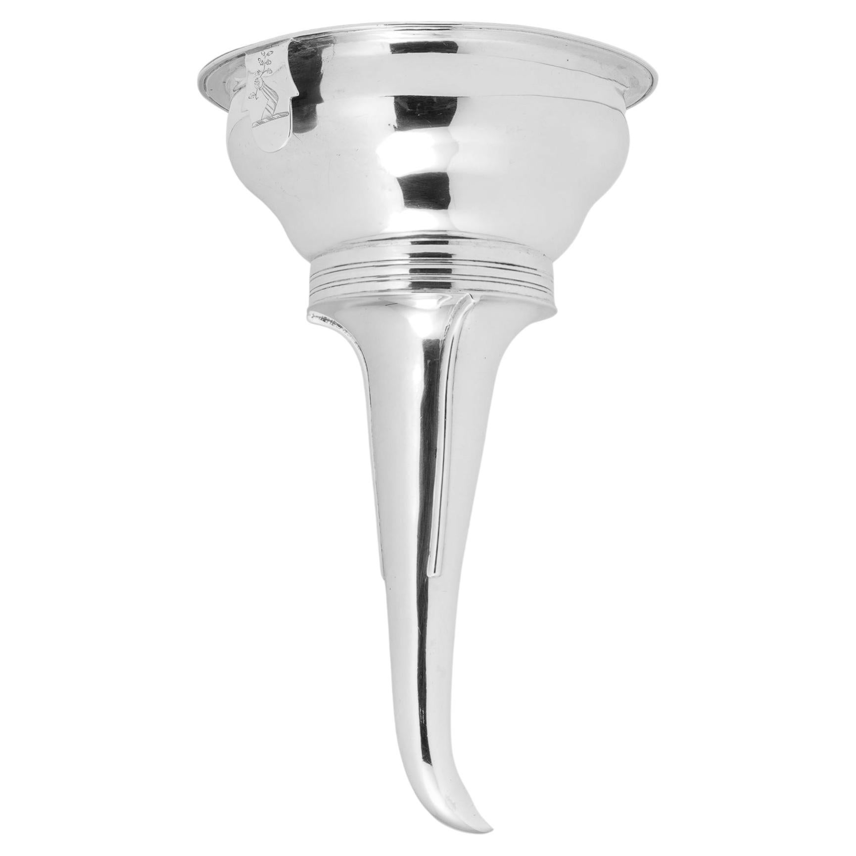 A George III silver wine funnel For Sale