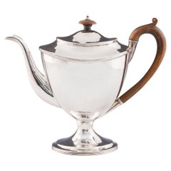 Antique George III Sterling Silver Coffee Pot, London, 1805