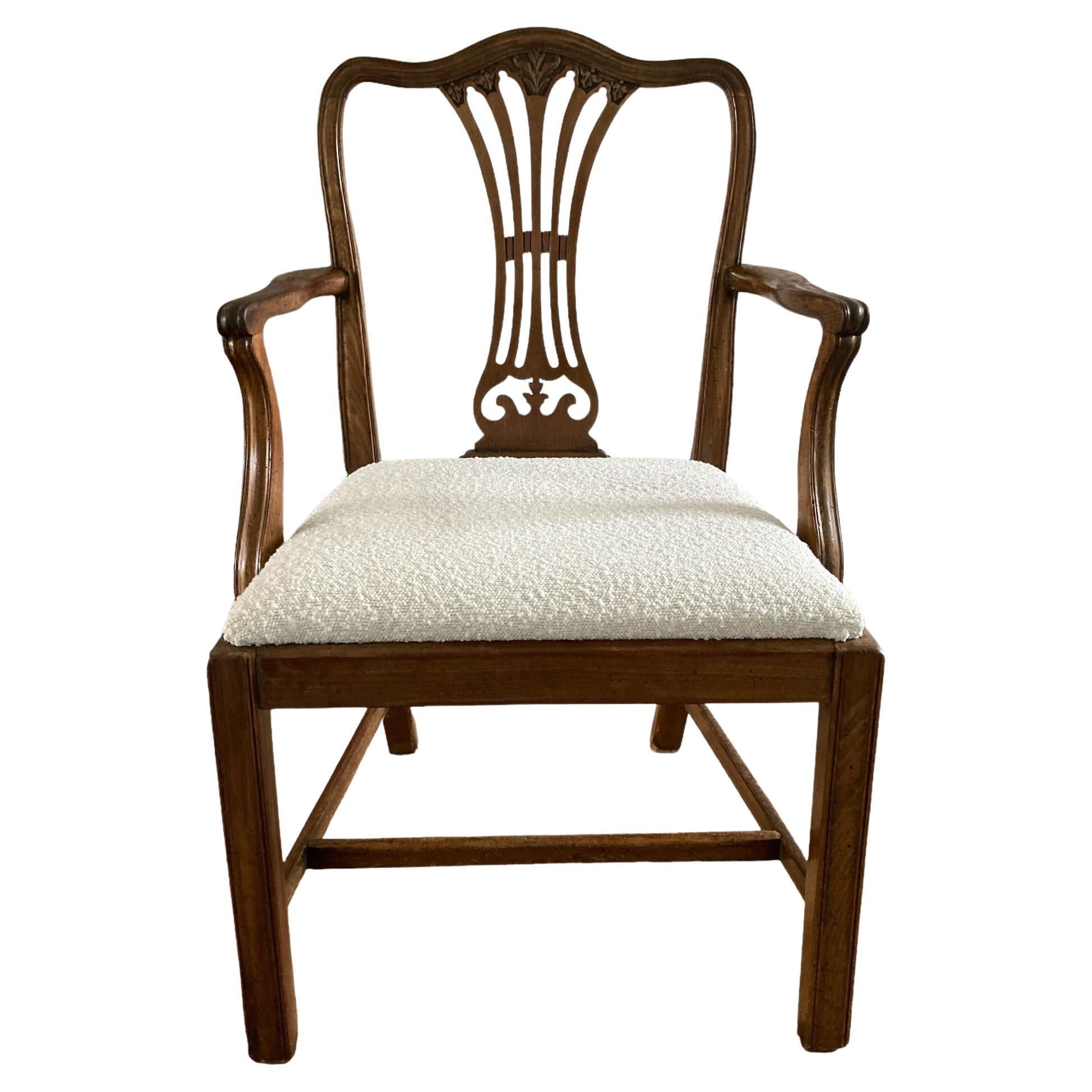 A George III Style Armchair in the Manner of Thomas Chippendale