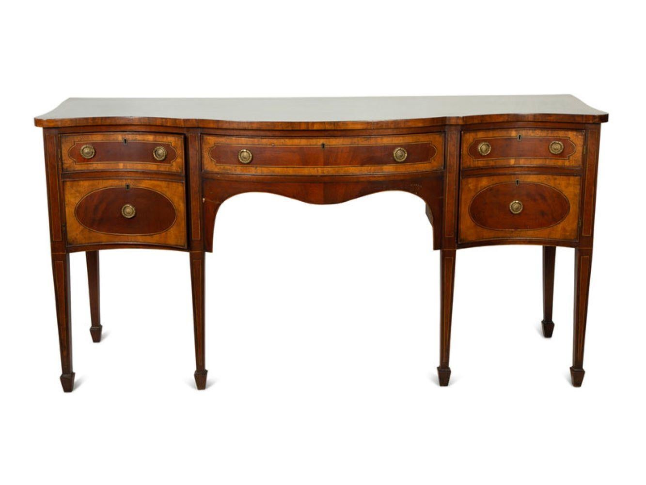 Early 20th Century George III Style Mahogany Sideboard For Sale