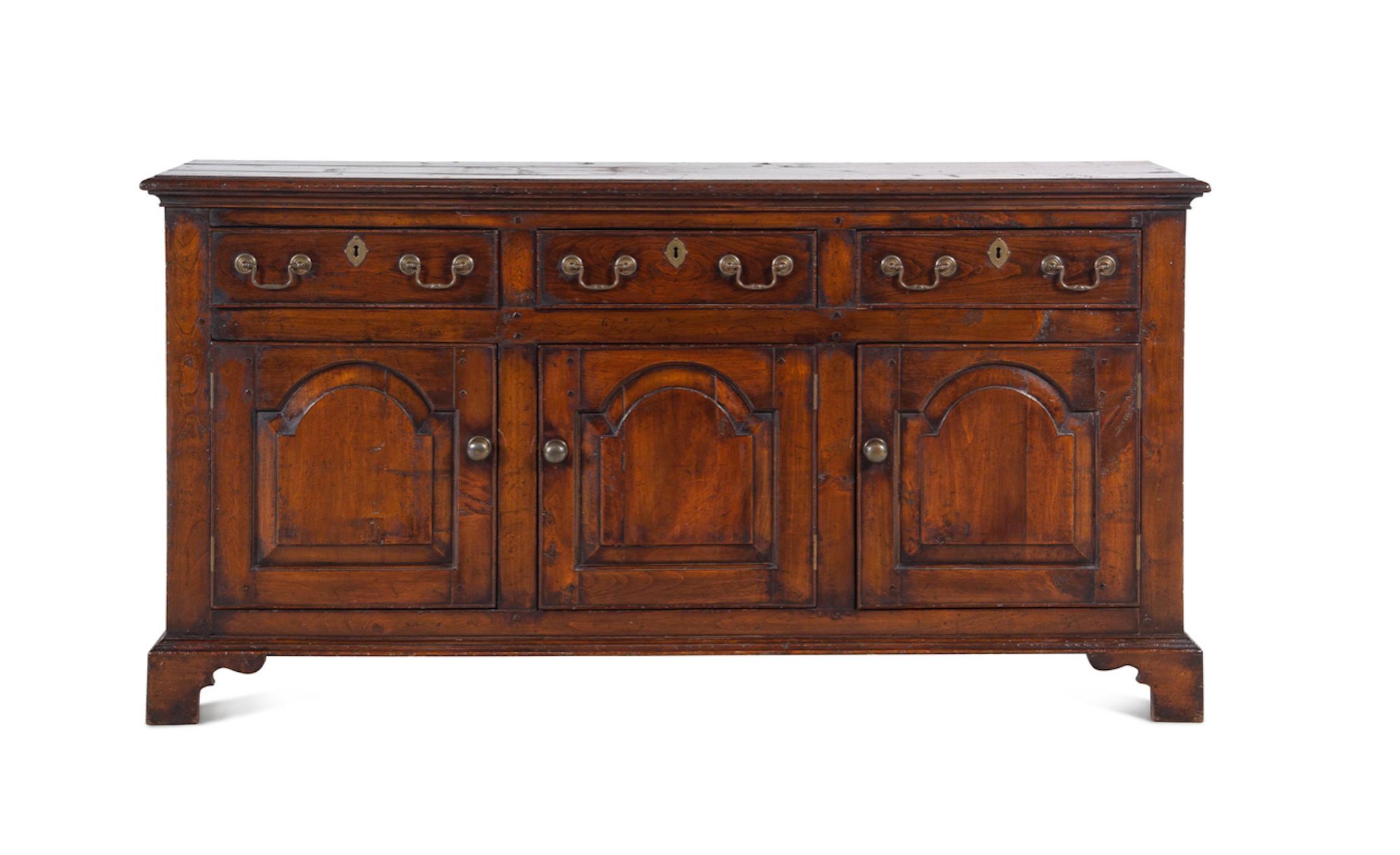 19th Century A George III Style Walnut Serving Cabinet.  Spectacular Color/Patina For Sale