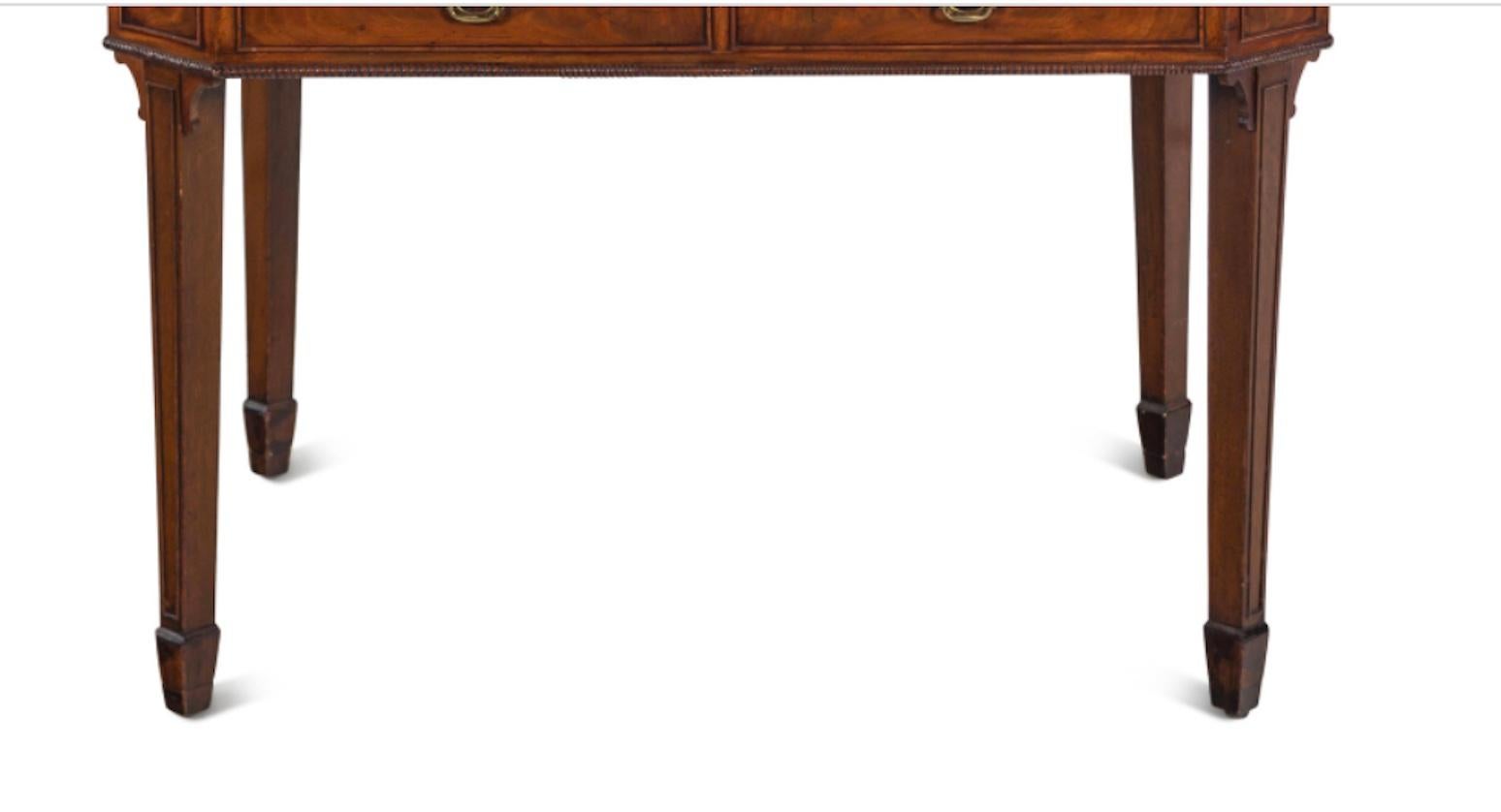 English George III Mahogany Writing Table 19th Century Great Color and Patination For Sale