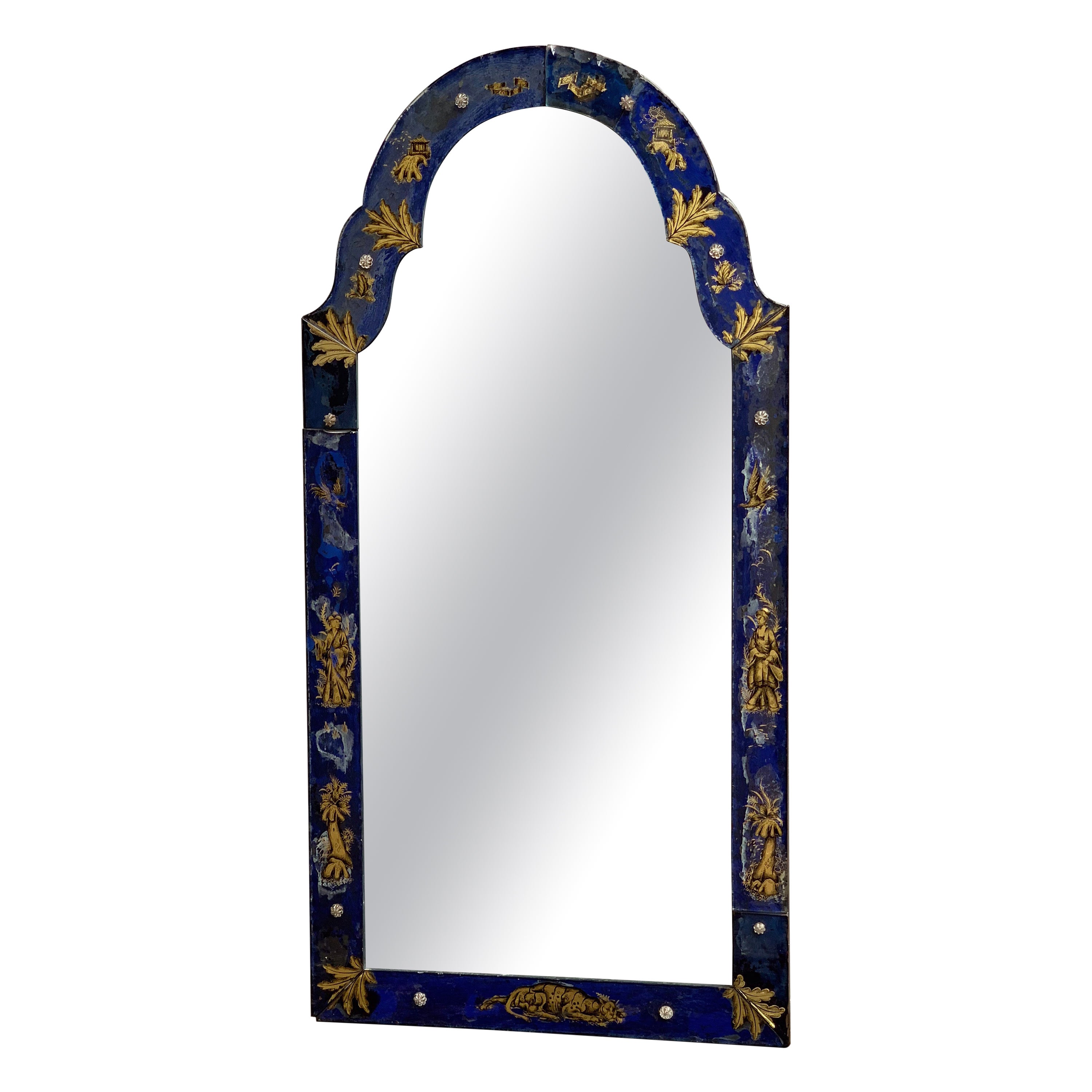 A George III Verre Eglomisé Pier Mirror