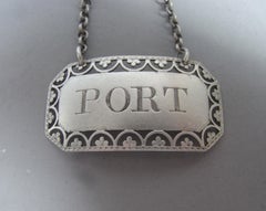 Étiquette de vin George III fabriquée à Londres vers 1786-90 par John Whittingham