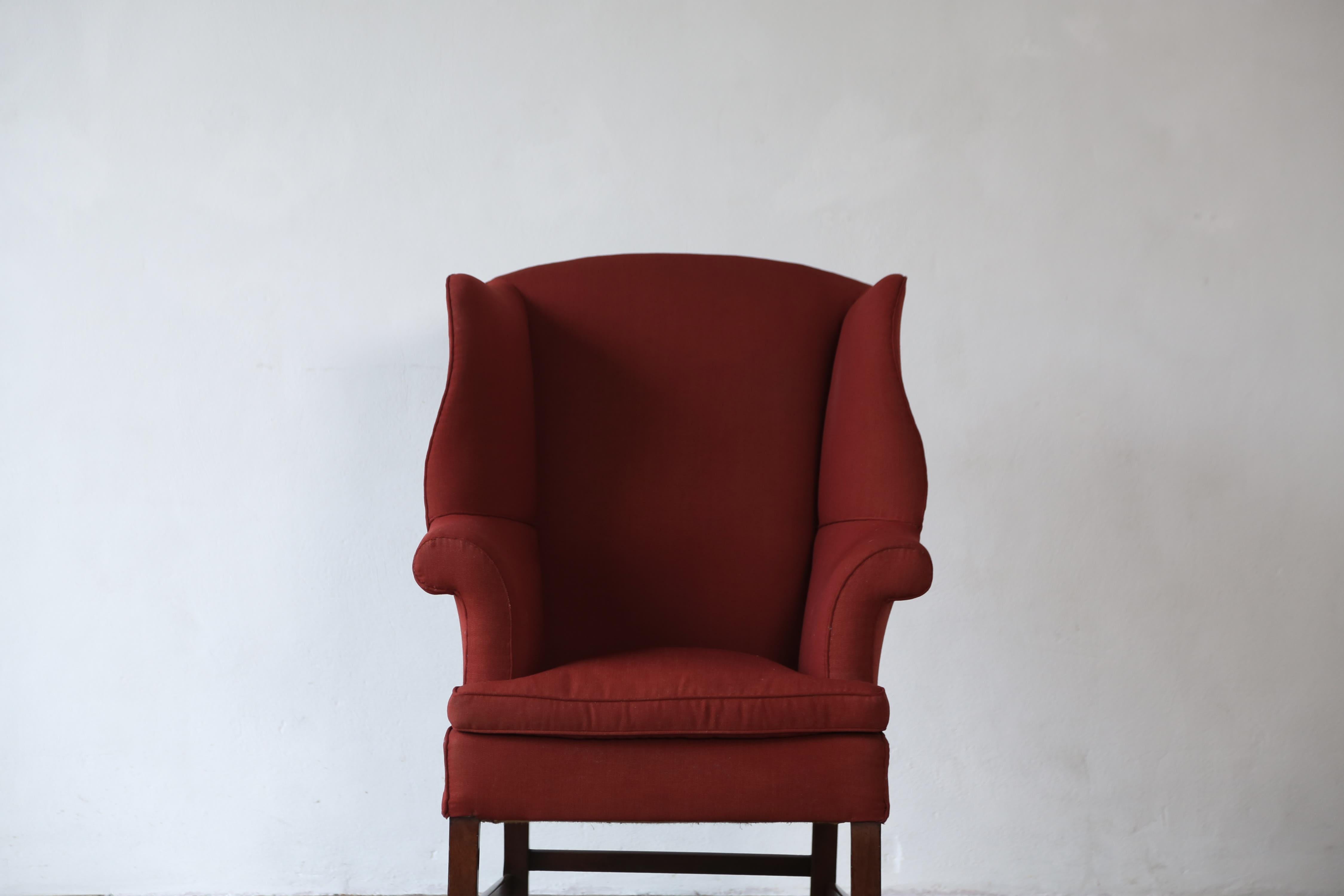 A George III Wing Back Armchair, England, 19th Century For Sale 10