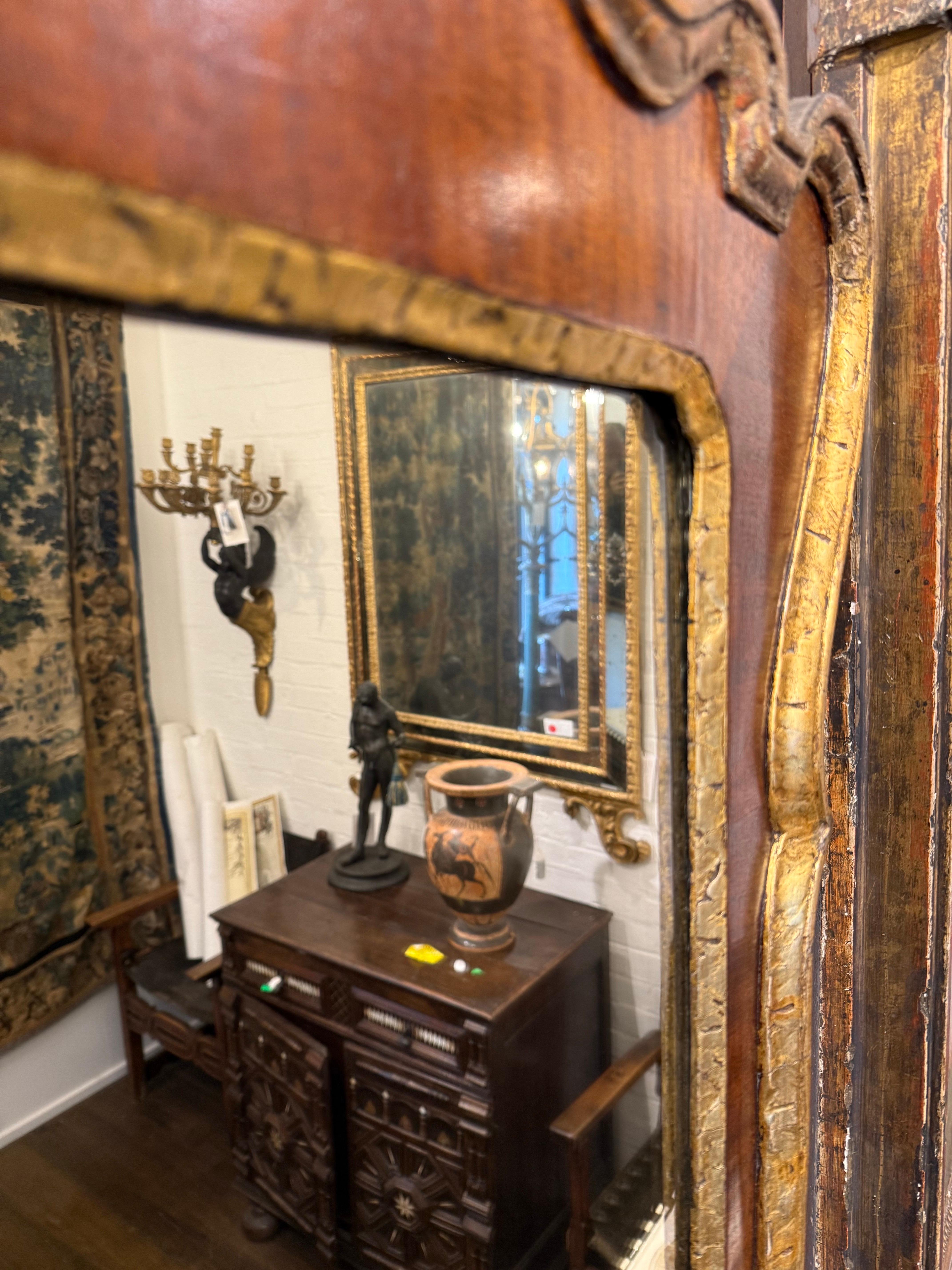 Specchio da parete in legno dorato di Giorgio III, fine del XVIII secolo in vendita 1