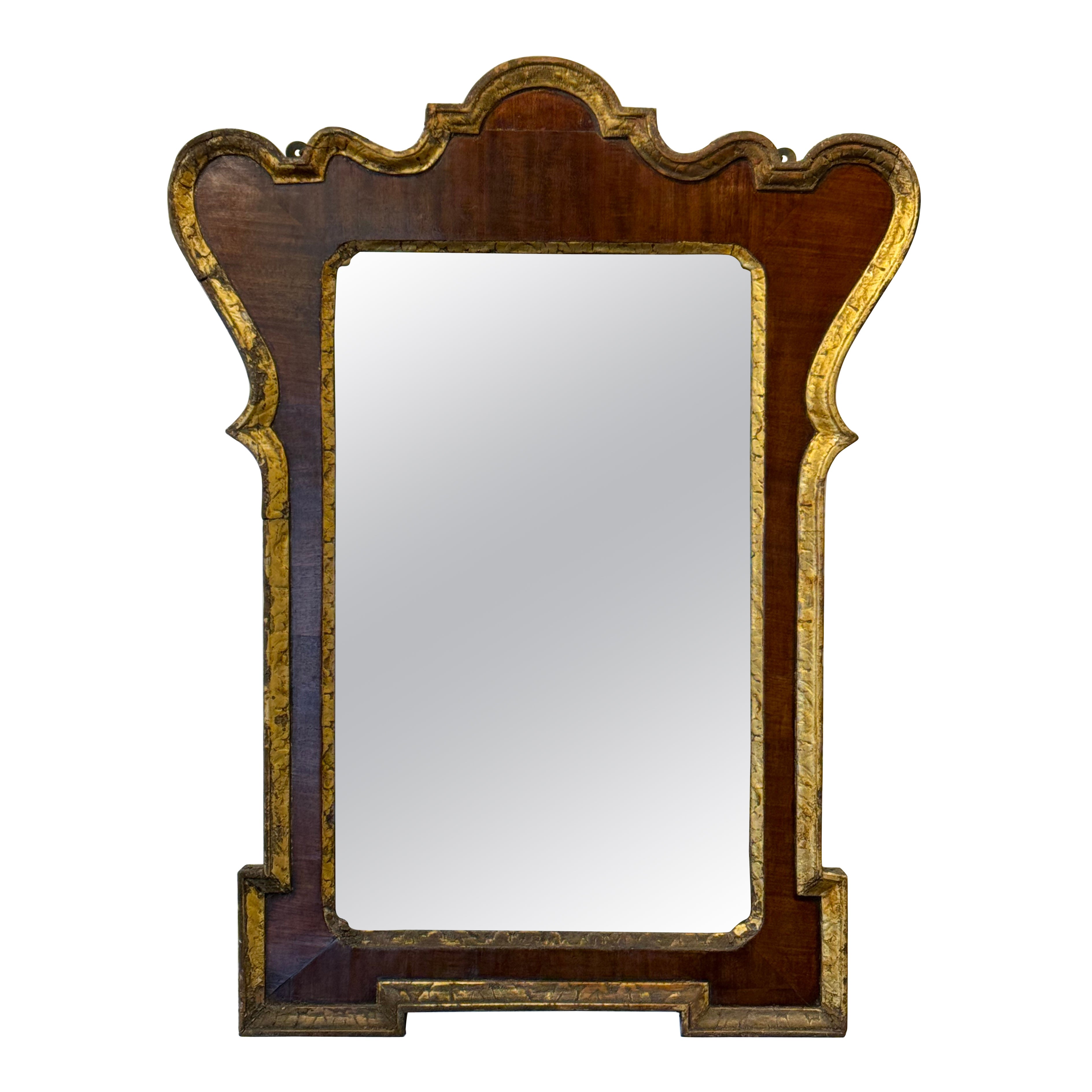 A George III Wooden Parcel-gilt Wall Mirror, Late 18th Century
