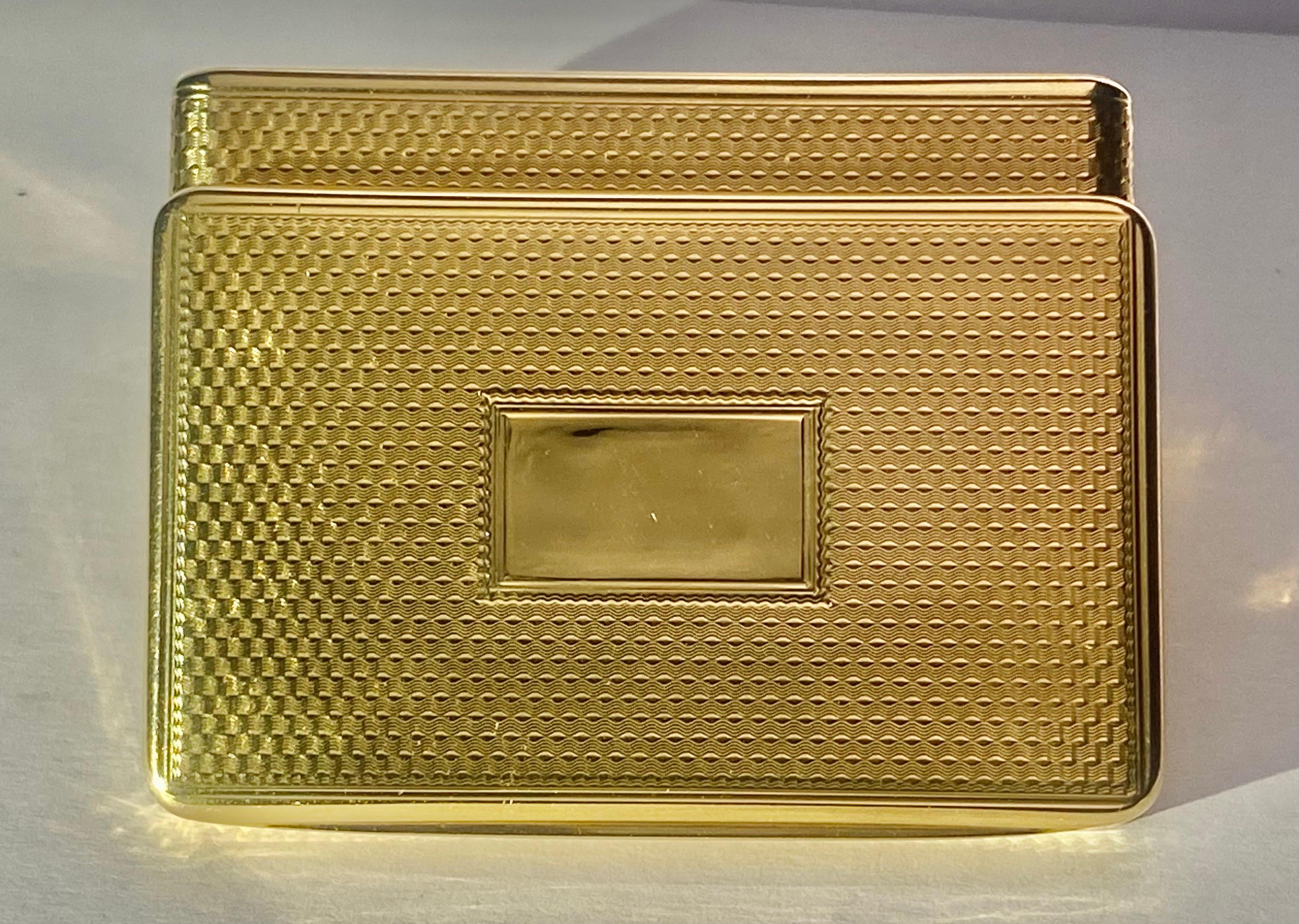 A George IV 18ct gold rectangular snuff box by John Linnet, London Circa 1821 6