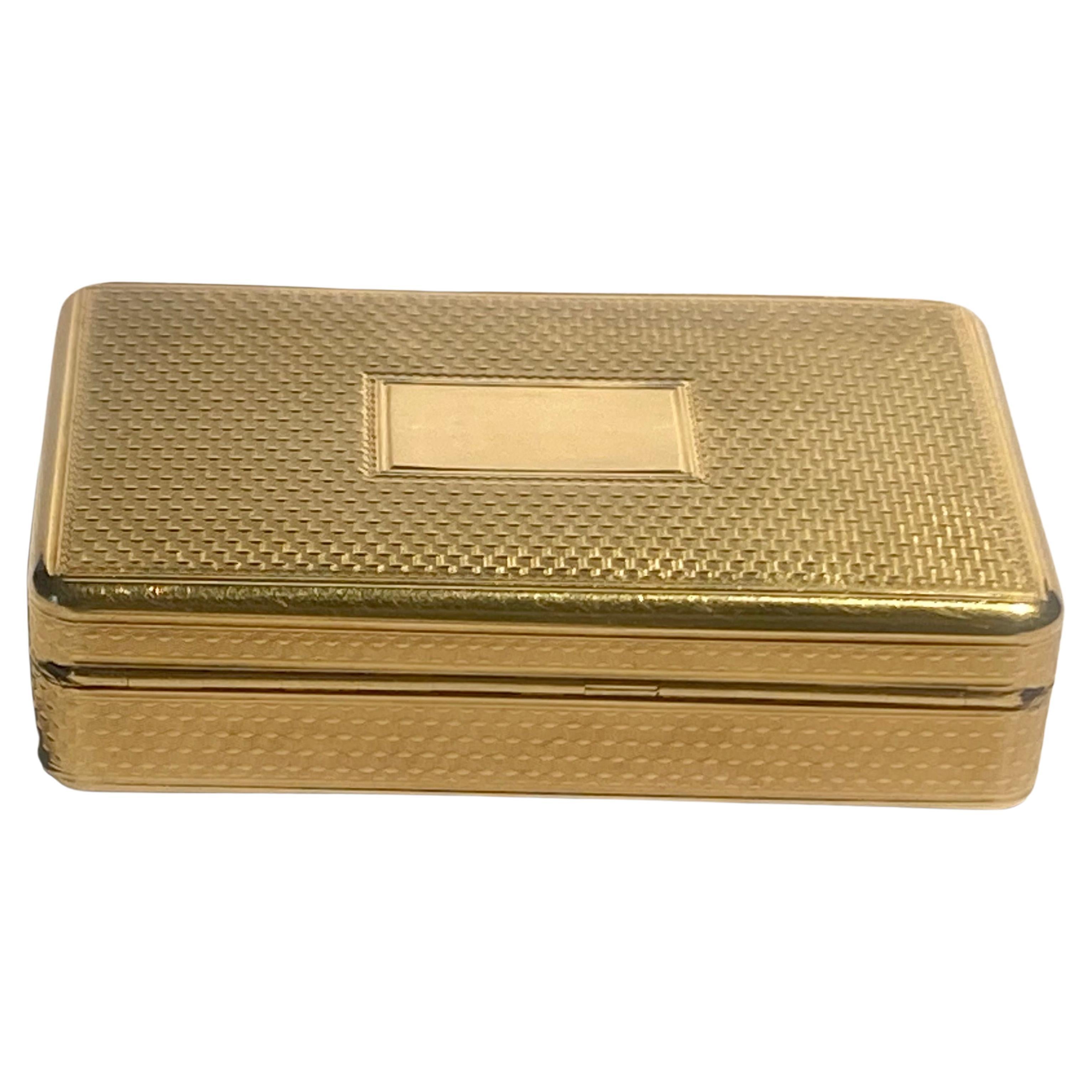 A George IV 18ct gold rectangular snuff box by John Linnet, London Circa 1821 10