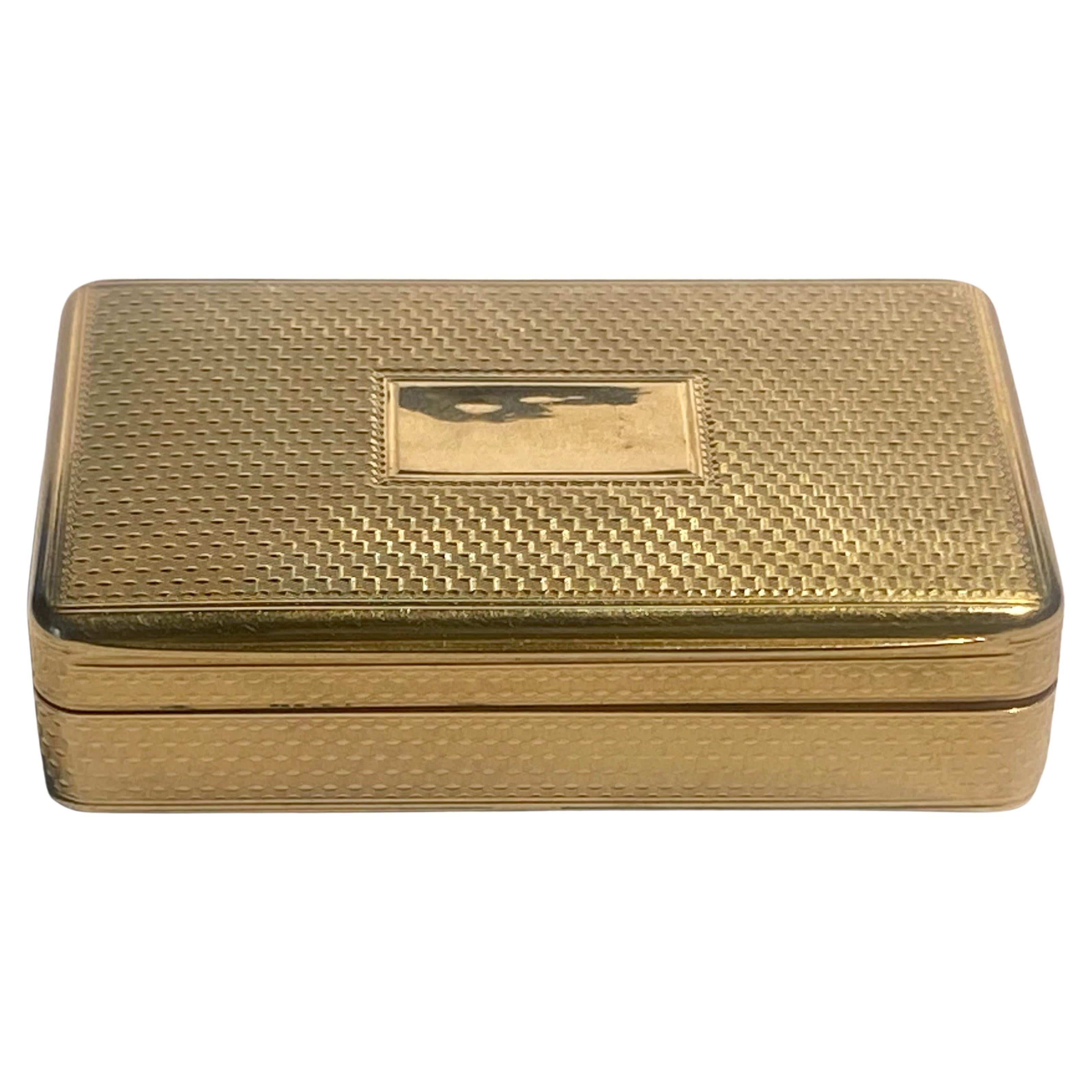 A George IV 18ct gold rectangular snuff box by John Linnet, London Circa 1821 13