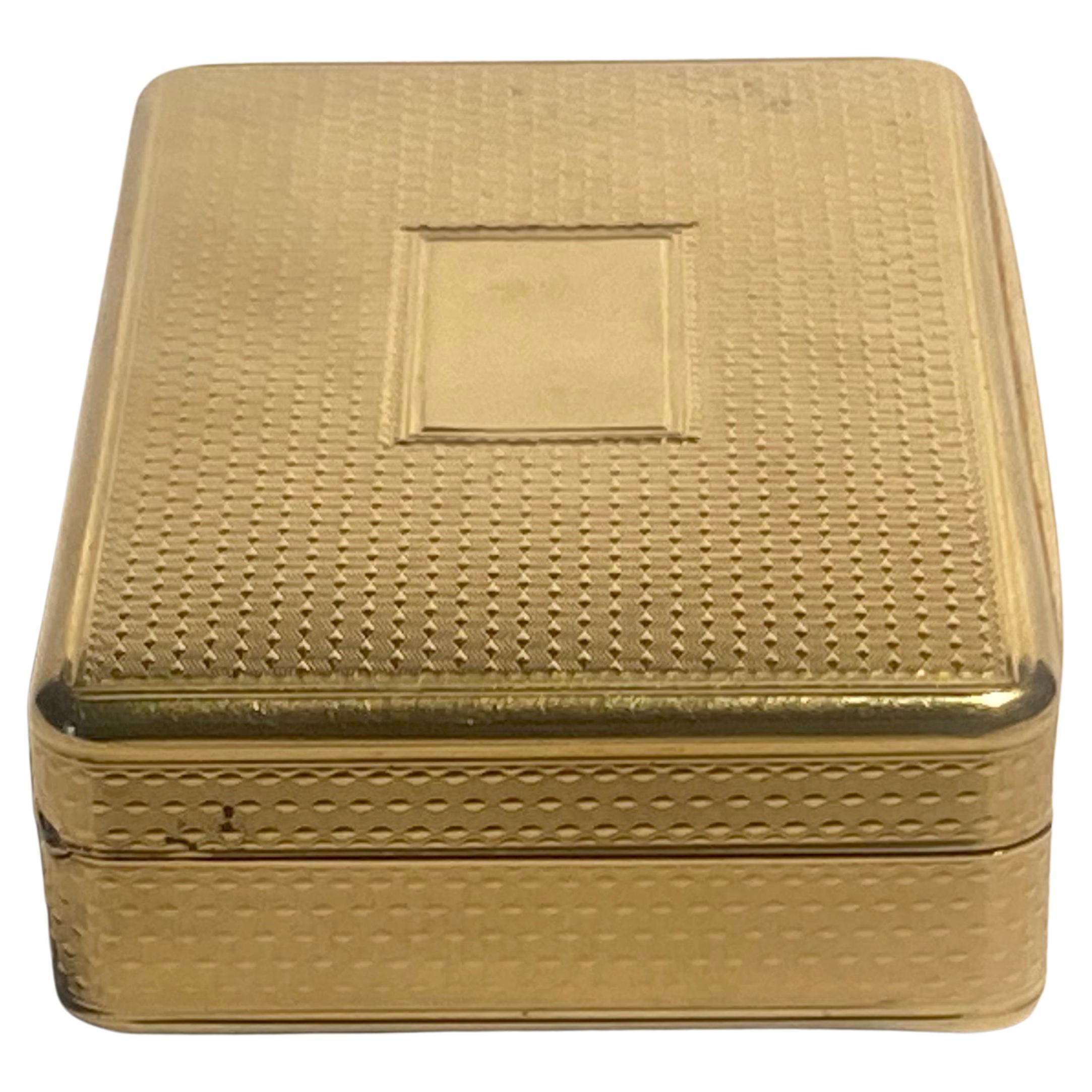 A George IV 18ct gold rectangular snuff box by John Linnet, London Circa 1821 14
