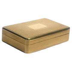 A George IV 18ct gold rectangular snuff box by John Linnet, London Circa 1821