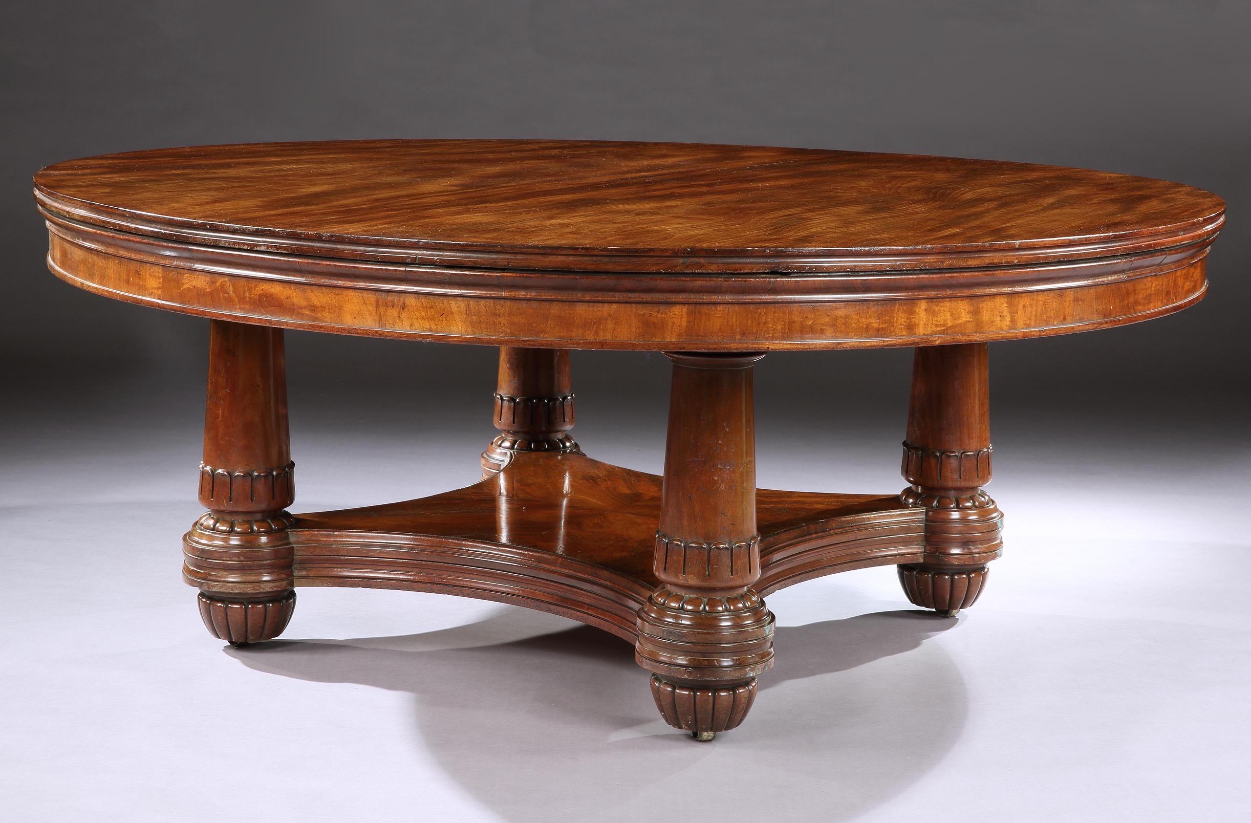 English George IV Mahogany Circular Jupes Table