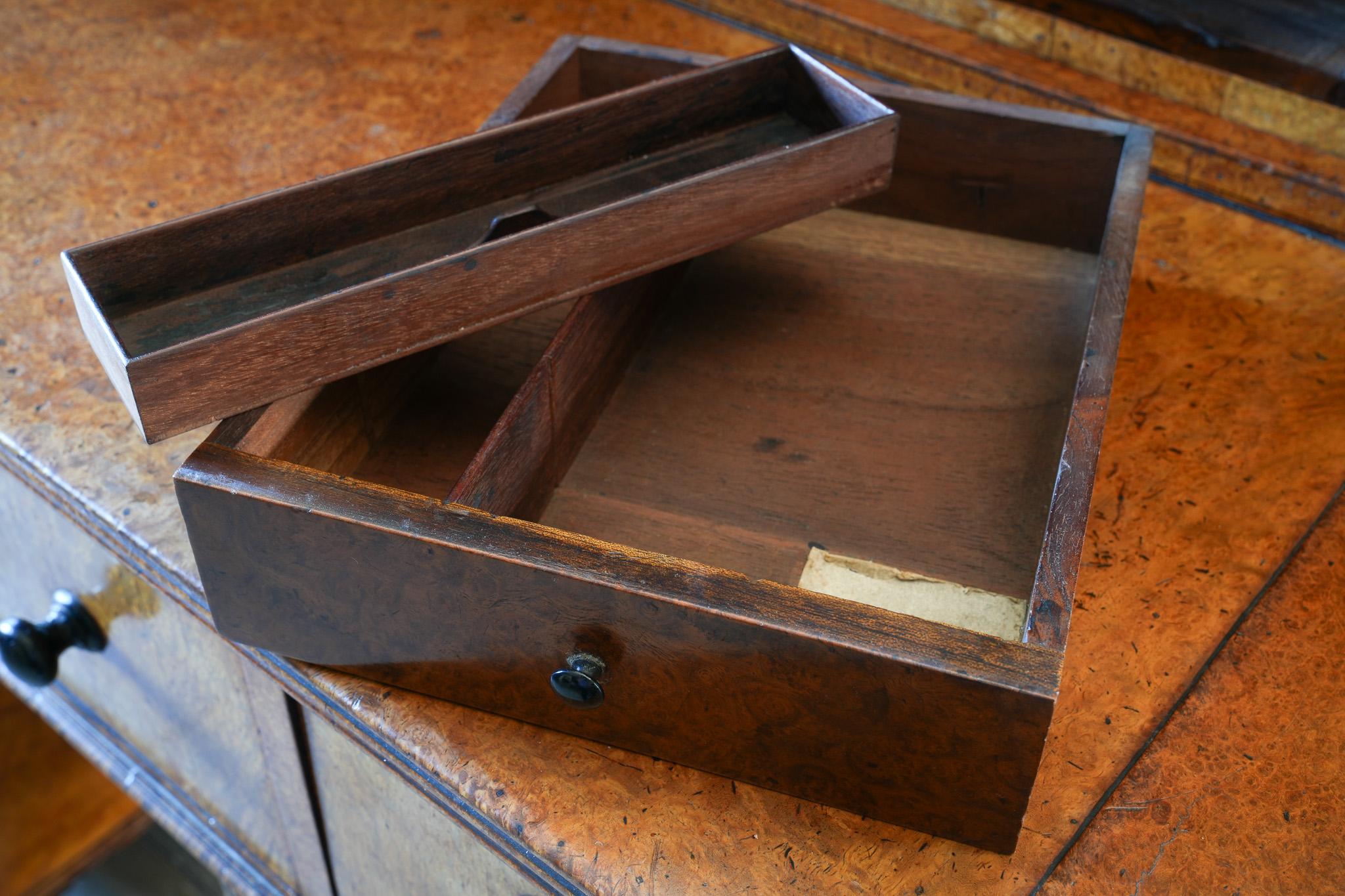 A George IV Chinese Amboyna Desk For Sale 5