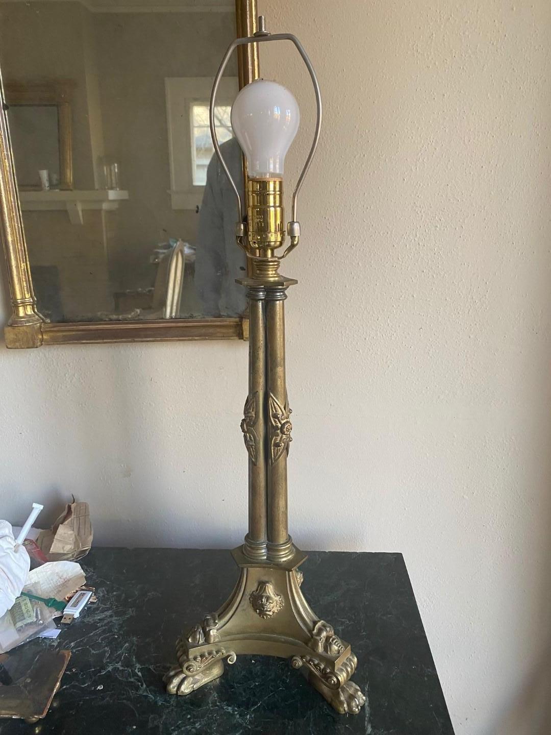 Moulage Lampe en bronze « colonne lustrée » de George IV, début du XIXe siècle en vente