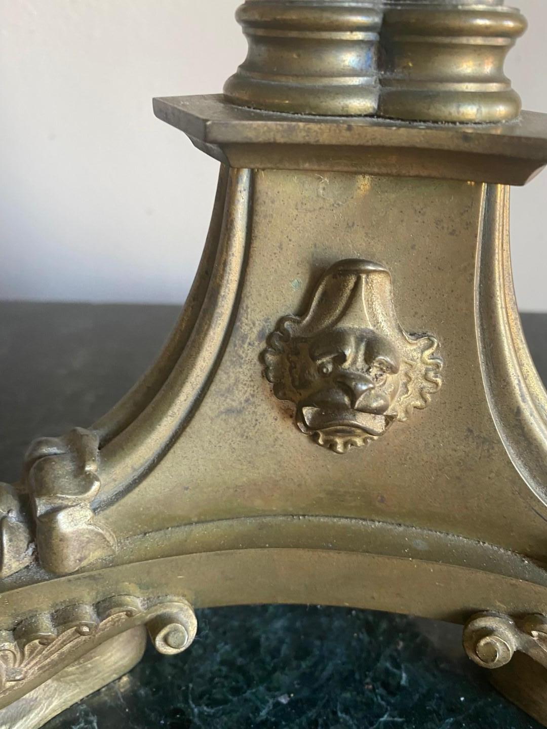 George IV 'Cluster-Column' Bronze Lamp, Early 19th Century For Sale 2