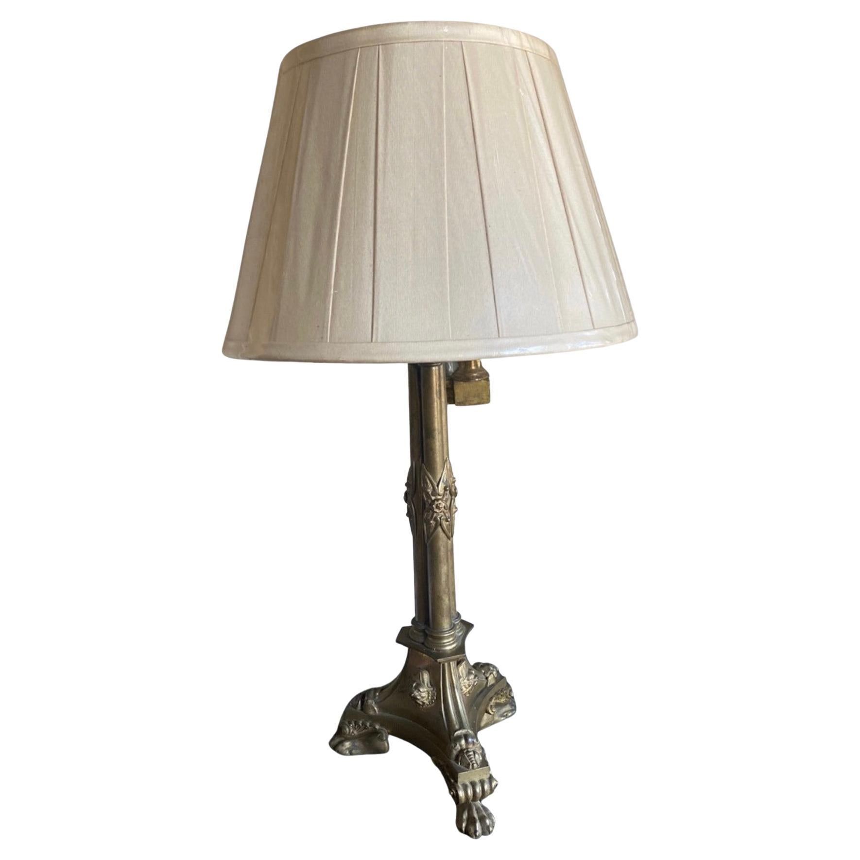 George IV 'Cluster-Column' Bronze Lamp, Early 19th Century For Sale