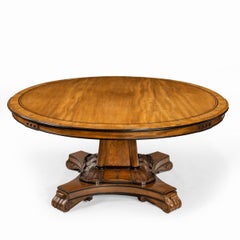 Mesa de centro basculante de caoba con incrustaciones de ébano Jorge IV
