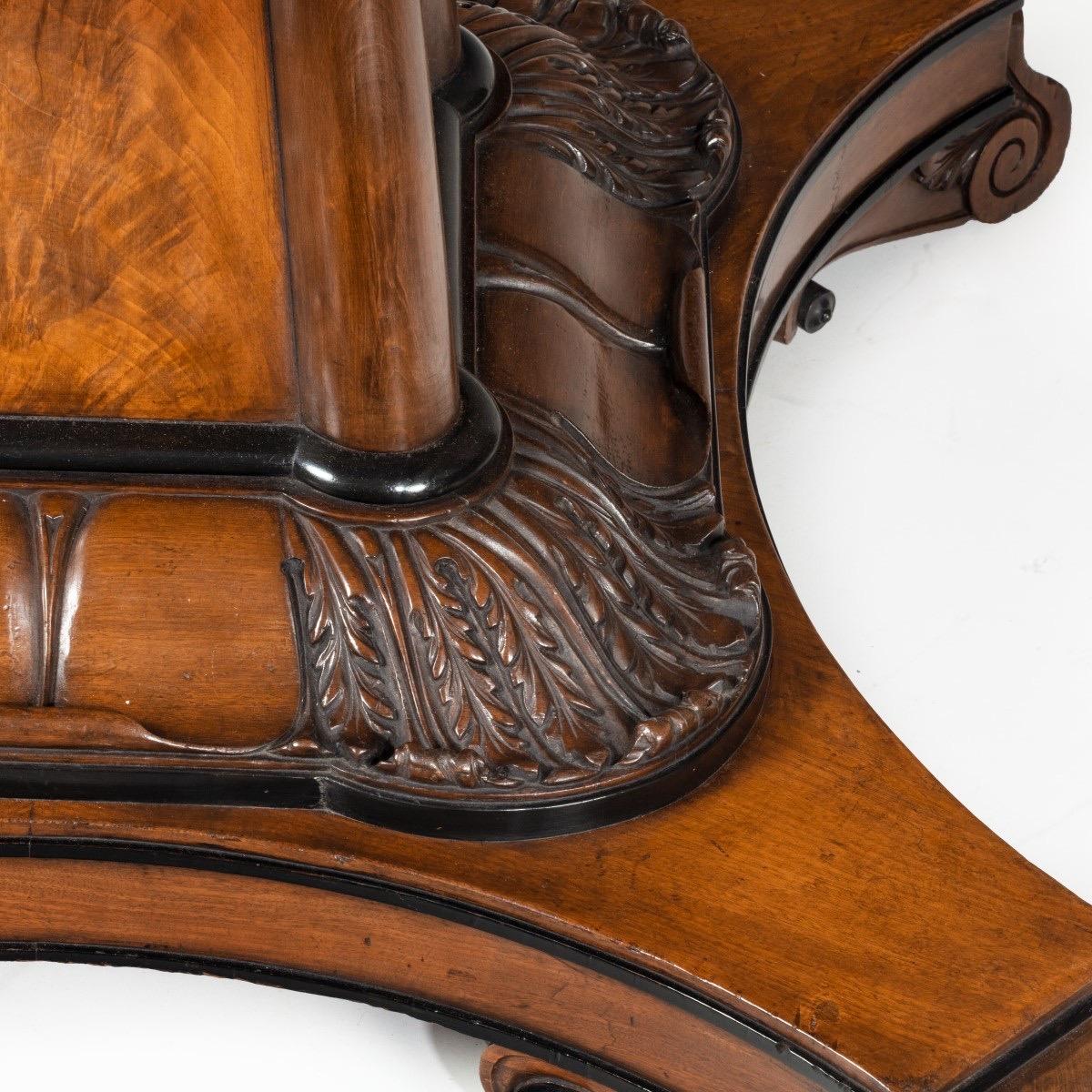 George IV Ebony-Inlaid Mahogany Tilt-Top Centre Table For Sale 2
