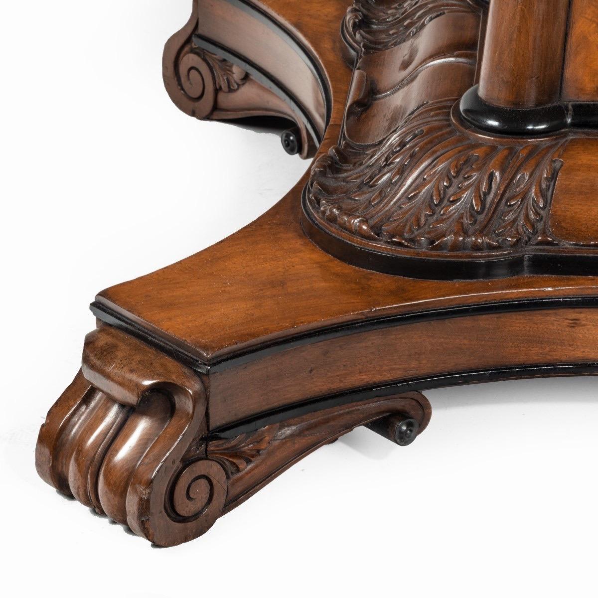 George IV Ebony-Inlaid Mahogany Tilt-Top Centre Table For Sale 3