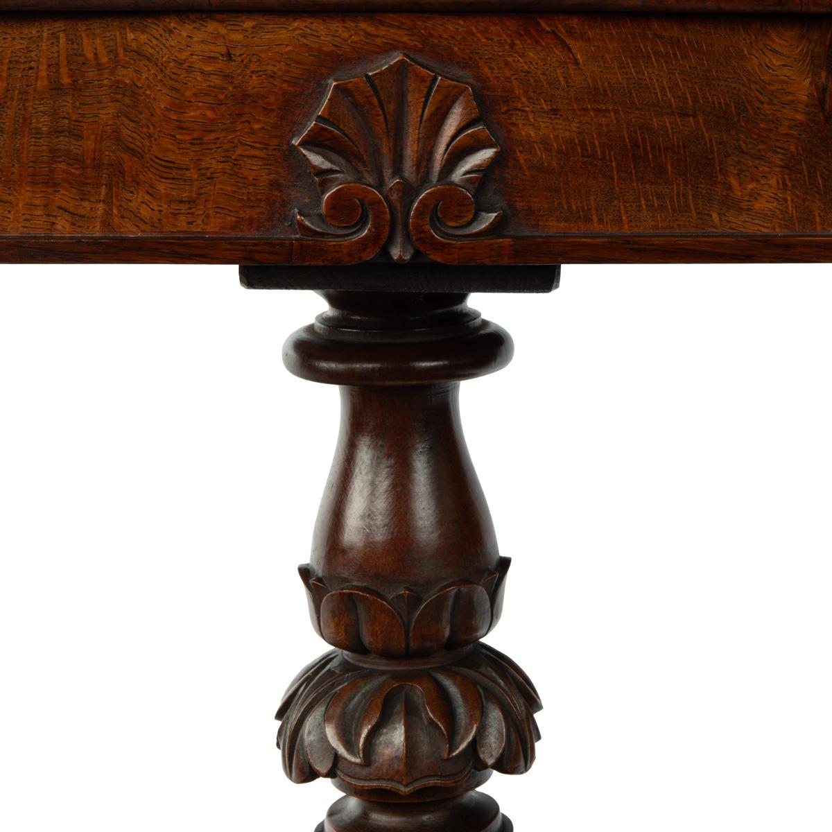 A George IV highly figured oak tripod side table attributed to Gillows For Sale 1