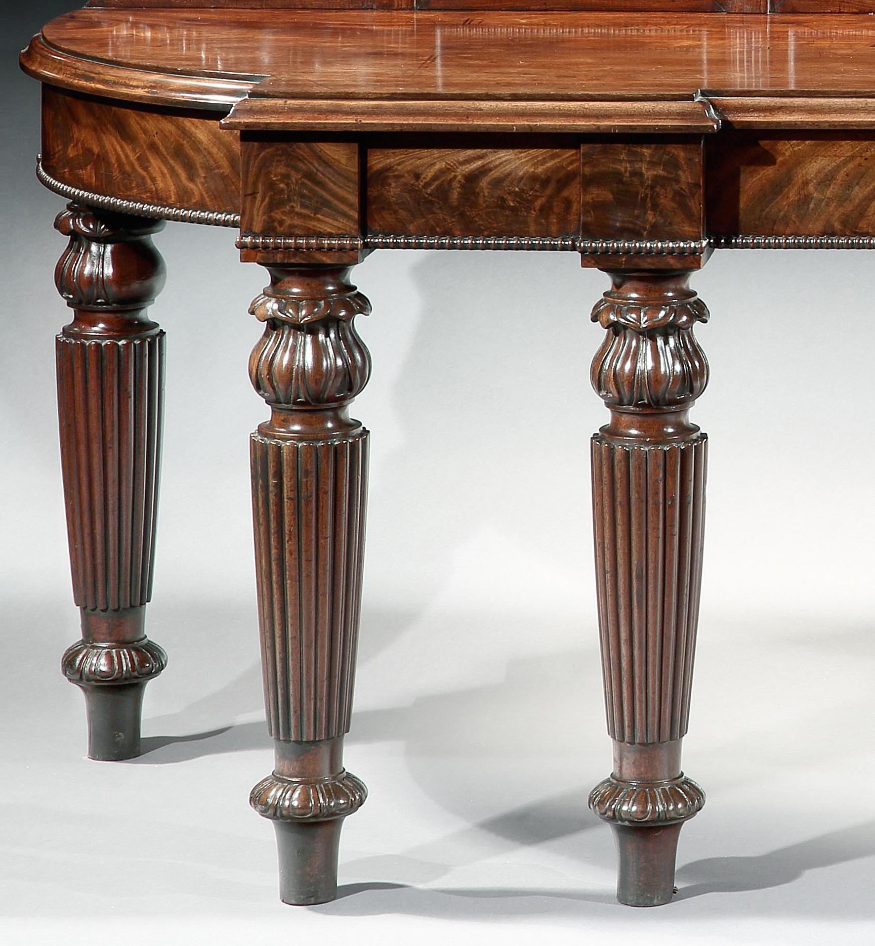 Mid-19th Century George IV Irish Brown Mahogany Serving Table For Sale