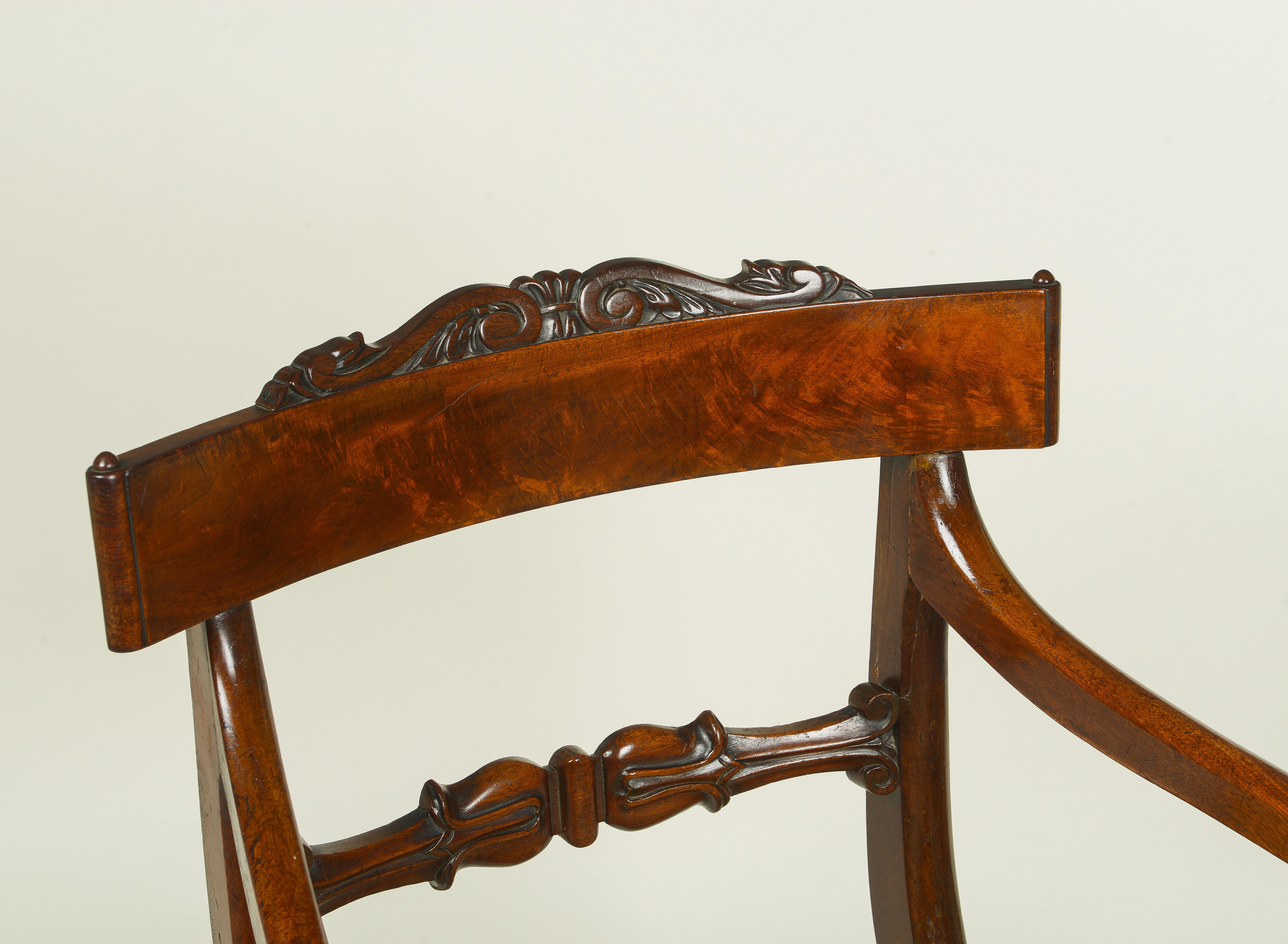 George IV Mahogany Armchair For Sale 1