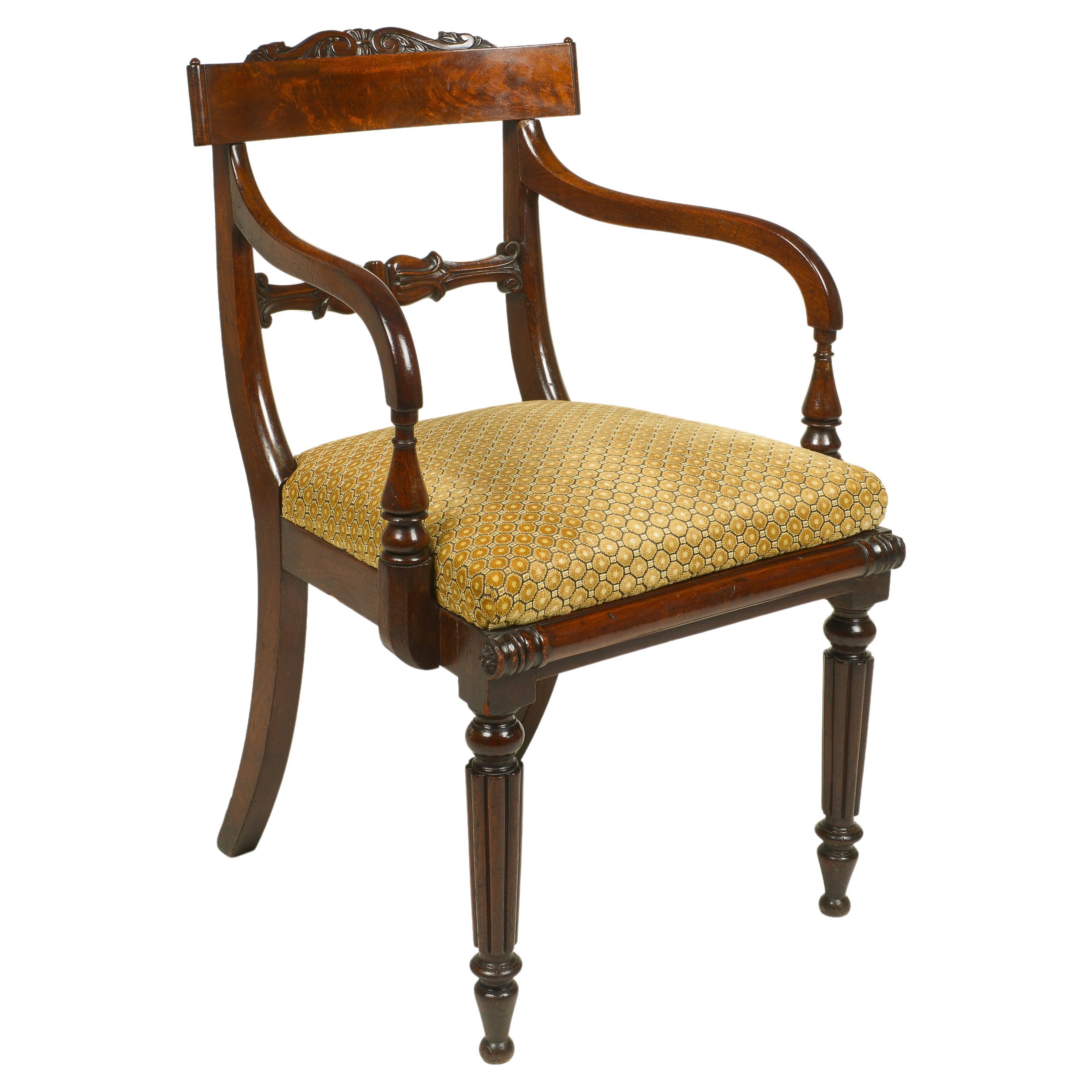 George IV Mahogany Armchair For Sale