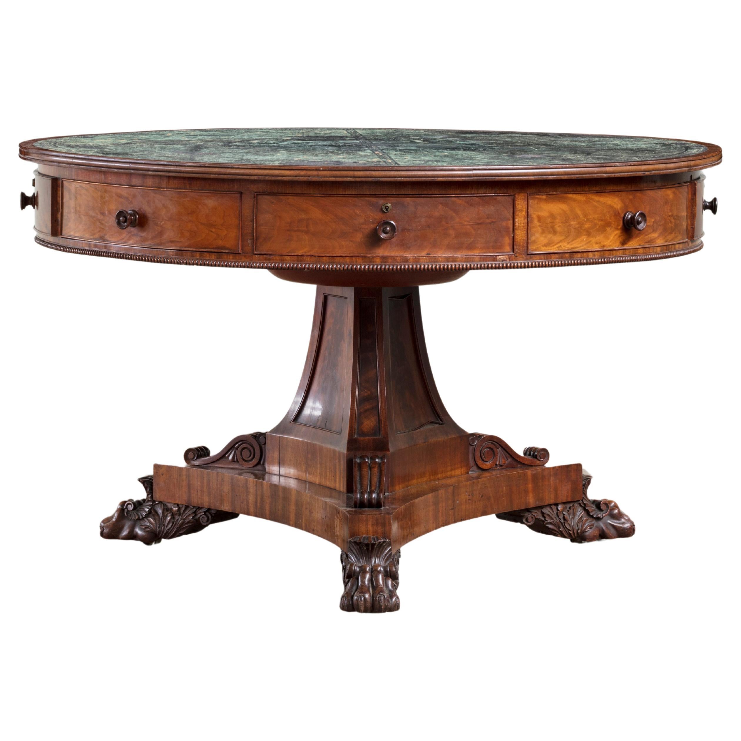 A George IV Mahogany Drum Table