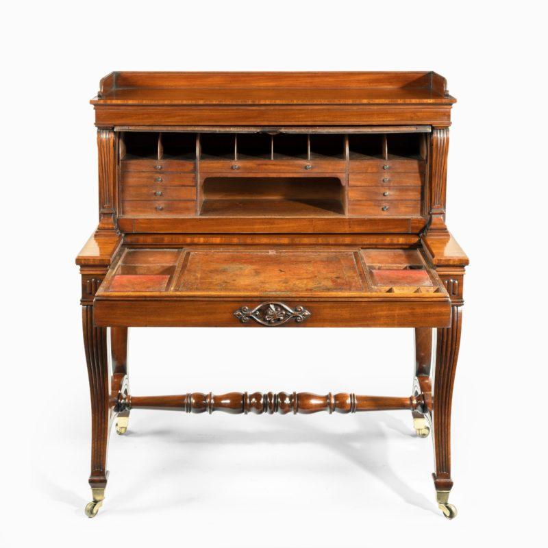 Early 19th Century A George IV mahogany mechanical escritoire attributed to Gillows For Sale