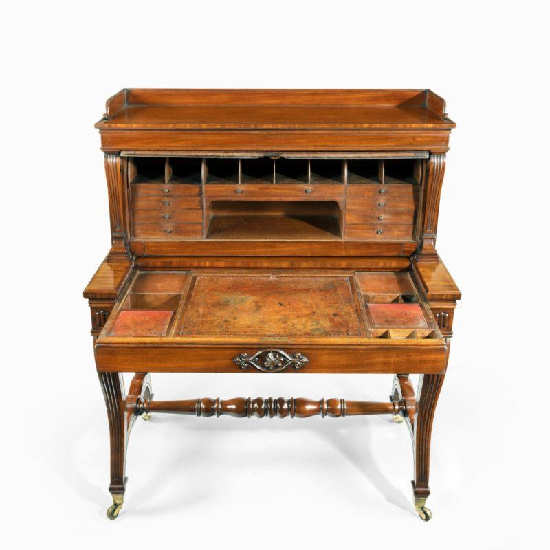 Mahogany A George IV mahogany mechanical escritoire attributed to Gillows For Sale