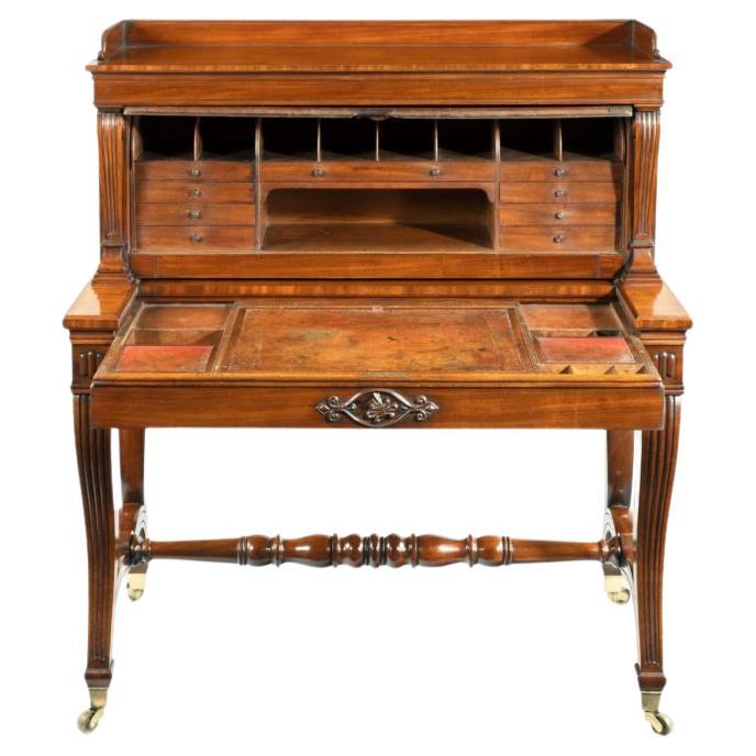 A George IV mahogany mechanical escritoire attributed to Gillows For Sale