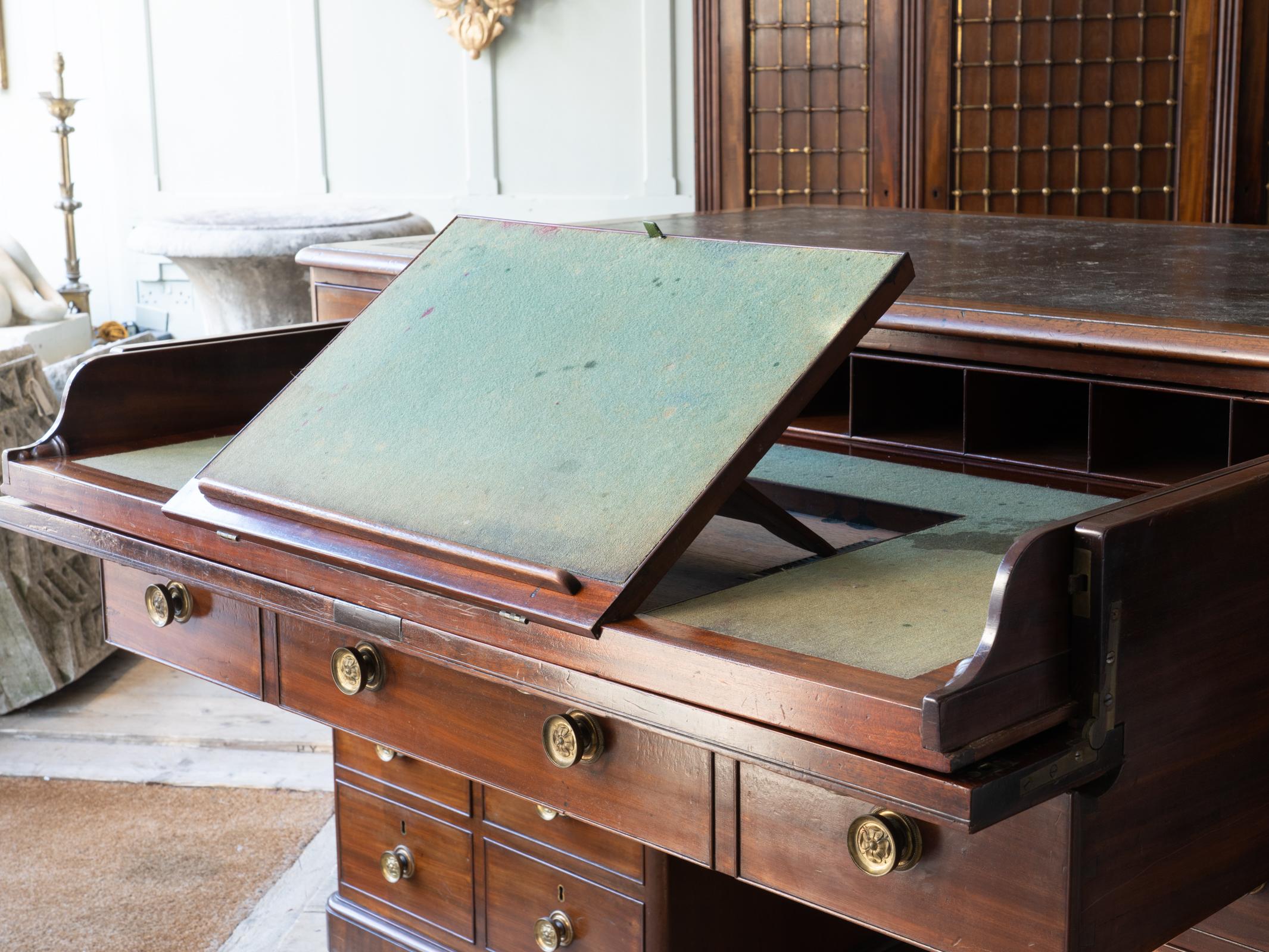 iv Mahogany Pedestal Library Desk For Sale at 1stDibs stanton