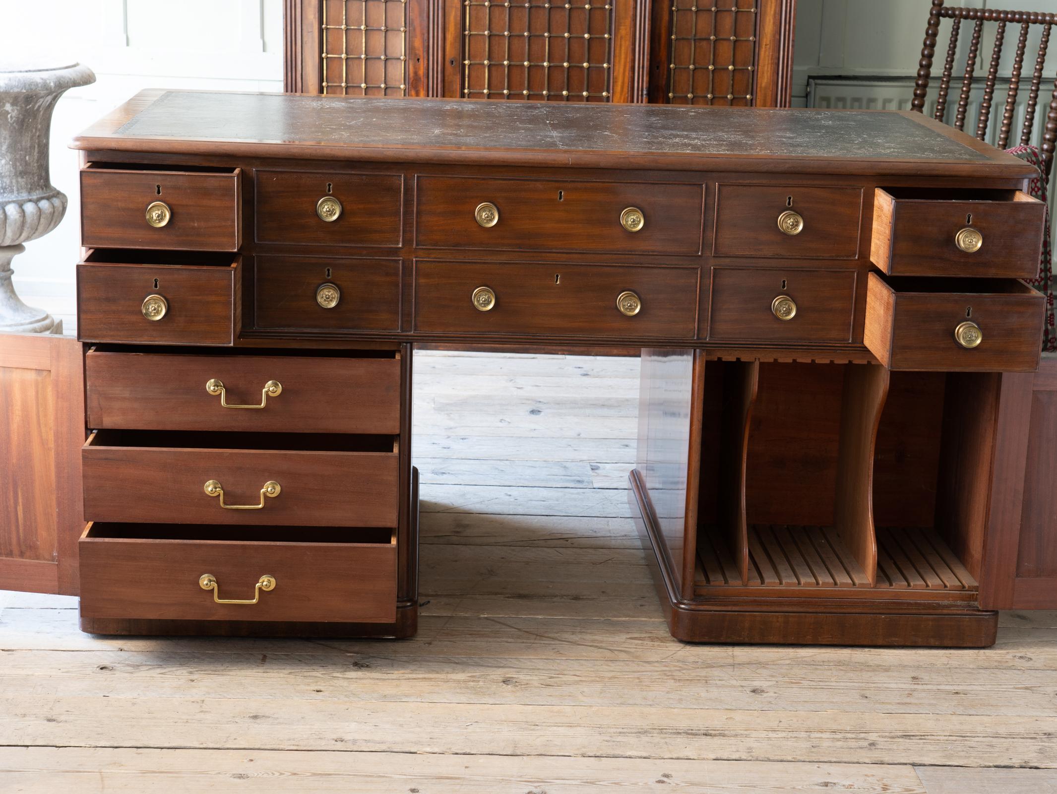 iv Mahogany Pedestal Library Desk For Sale at 1stDibs stanton