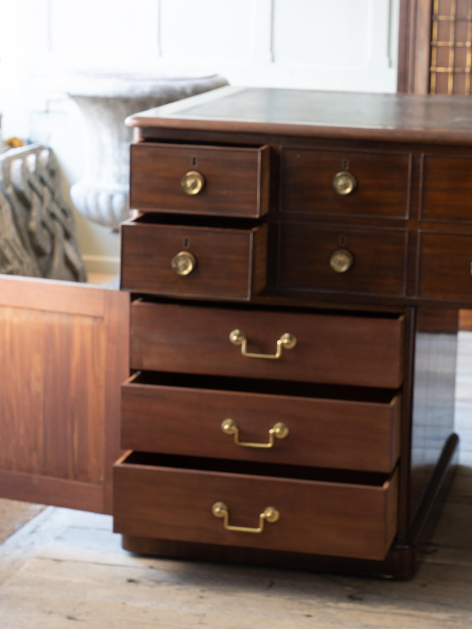 iv Mahogany Pedestal Library Desk For Sale at 1stDibs stanton
