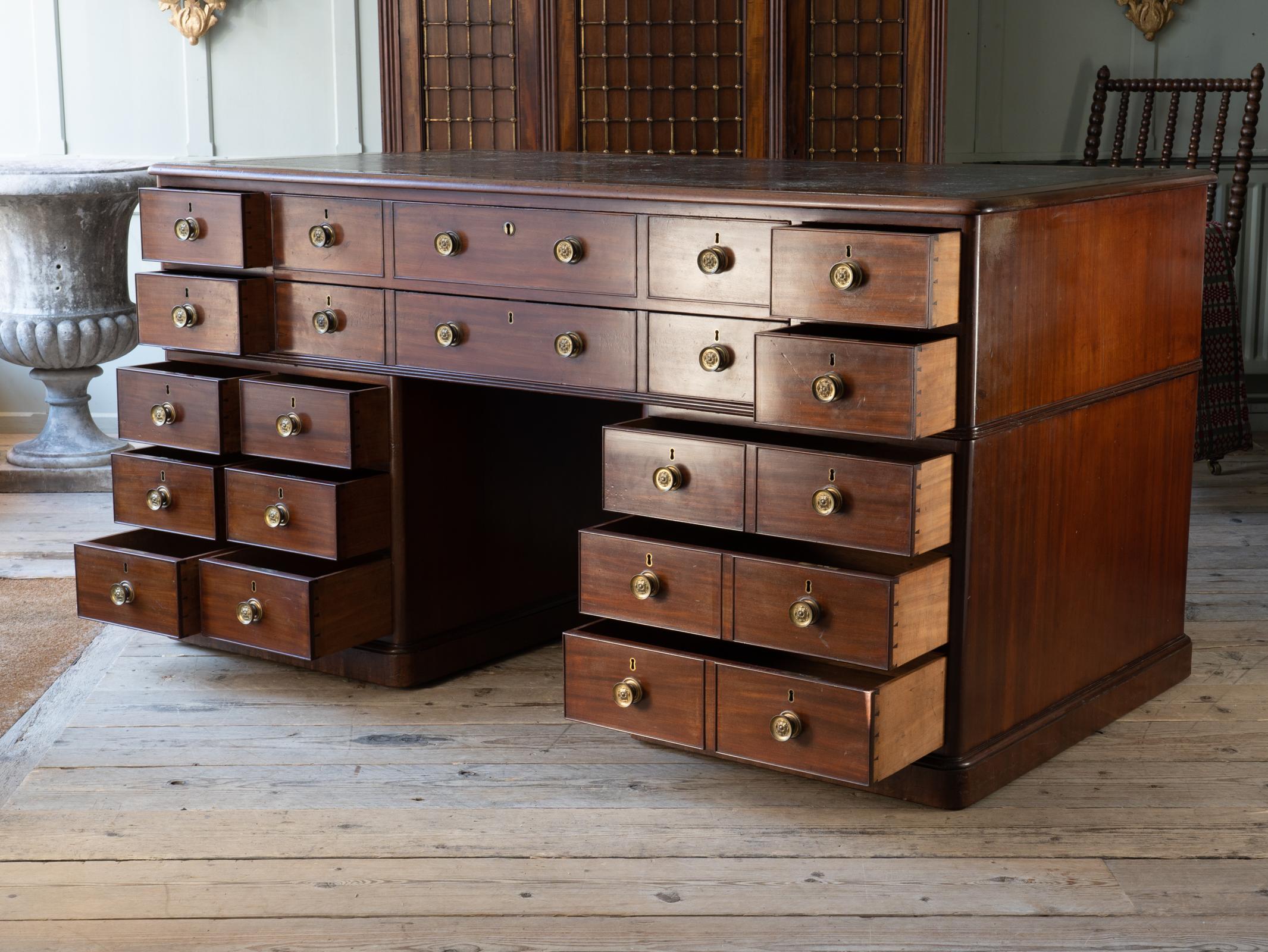 George iv Mahogany Pedestal Library Desk For Sale at 1stDibs | stanton ...