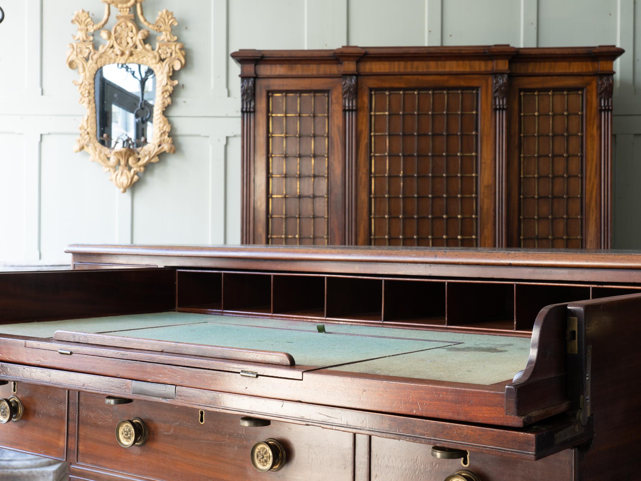 iv Mahogany Pedestal Library Desk For Sale at 1stDibs stanton