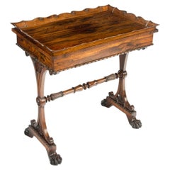 George IV Rosewood Tray Top Table, Attributed to Gillows