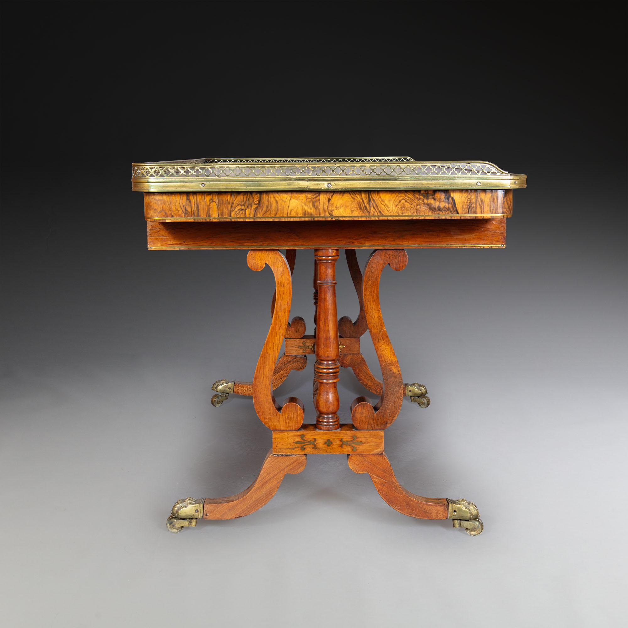 English George IV Rosewood Writing Table For Sale