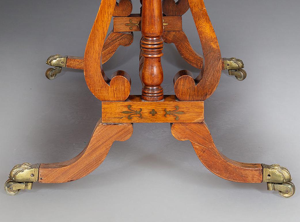 Carved George IV Rosewood Writing Table For Sale