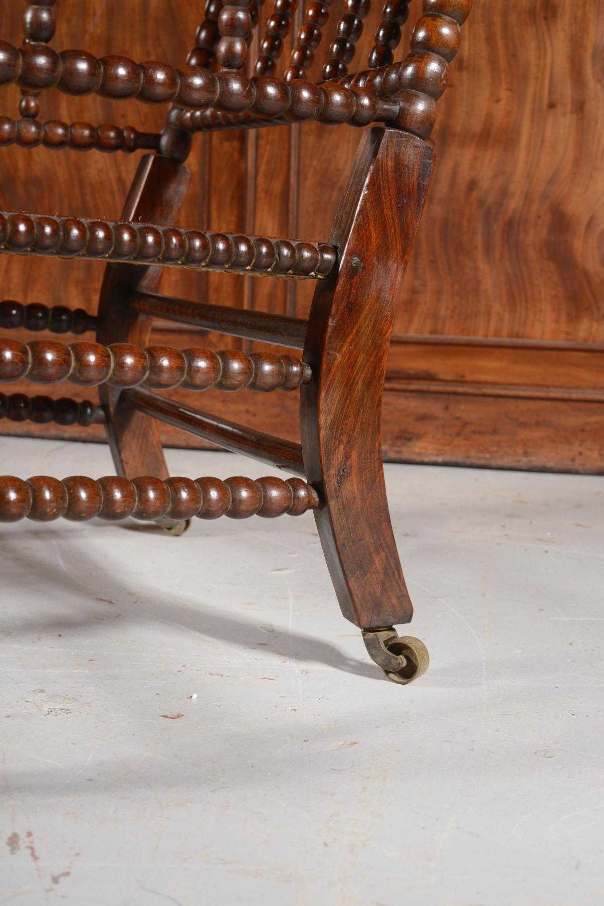 George iv Simulated Rosewood Cane Seated Bobbin Armchair, C.1840 1