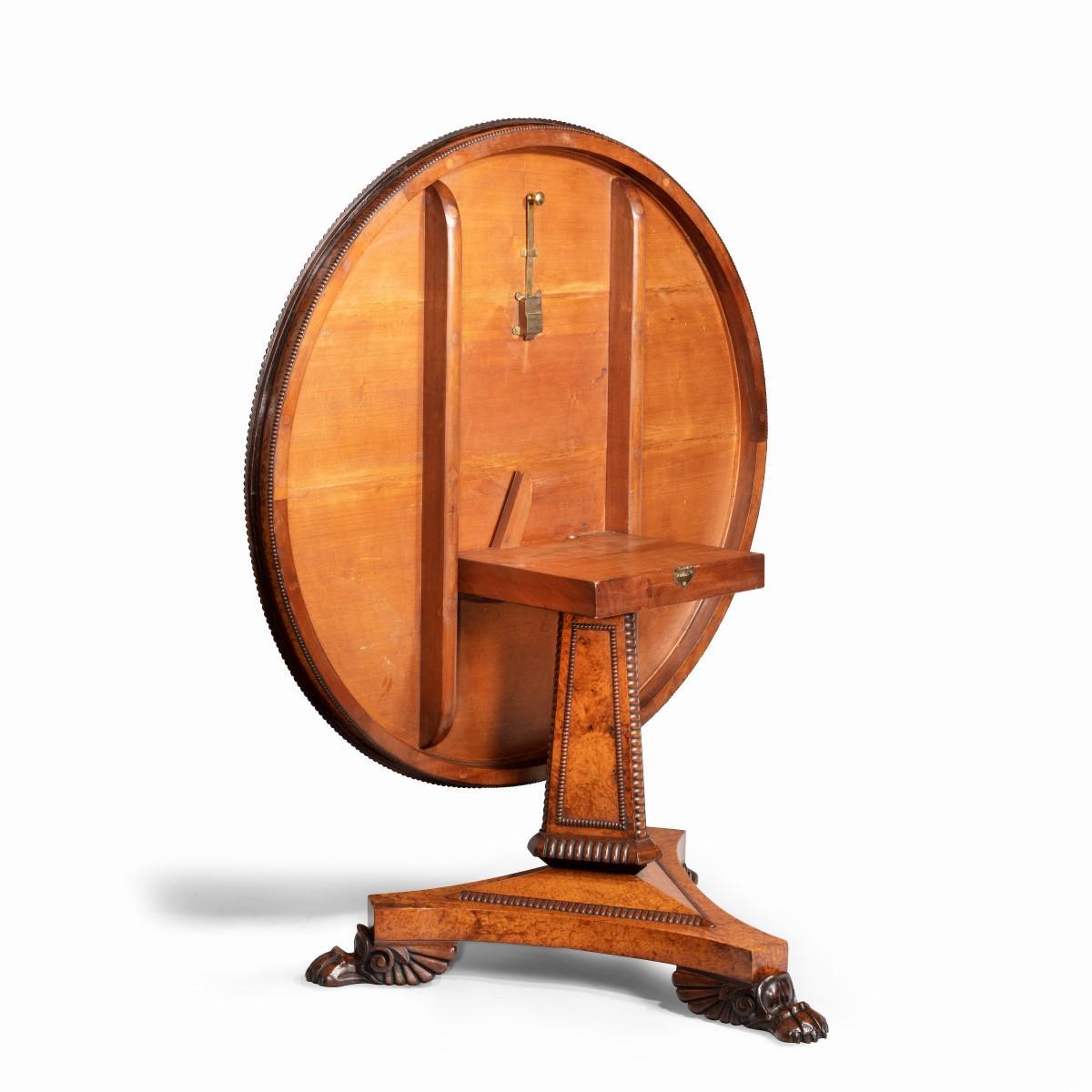 19th Century George IV Tilt-Top Centre Table by George Bullock For Sale