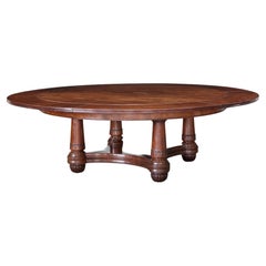 A George IV Well Figured Mahogany Circular Dining Table in the Manner of Jupe