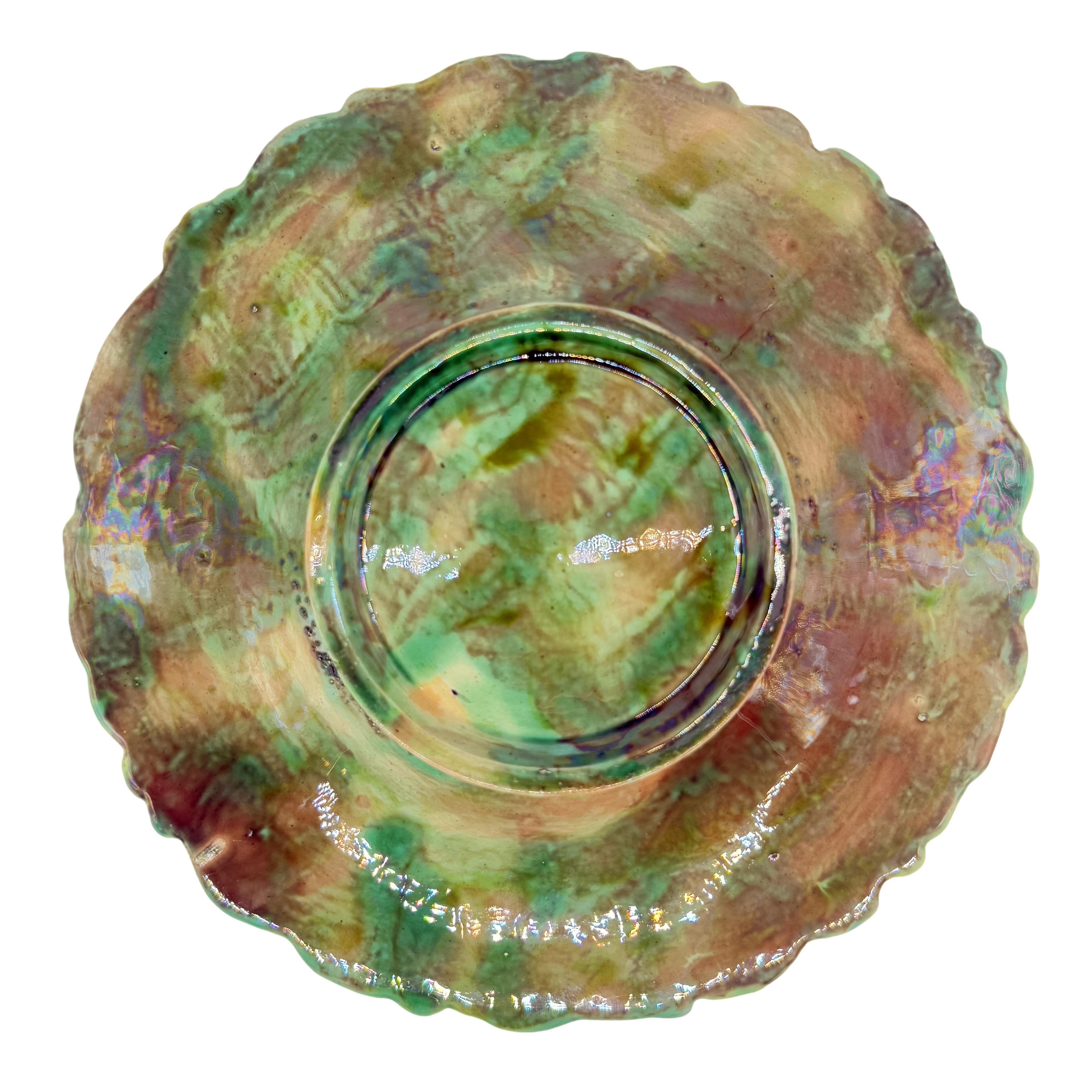 A George Jones Majolica Jungle Plate with Palm Leaves, English, ca. 1873 2