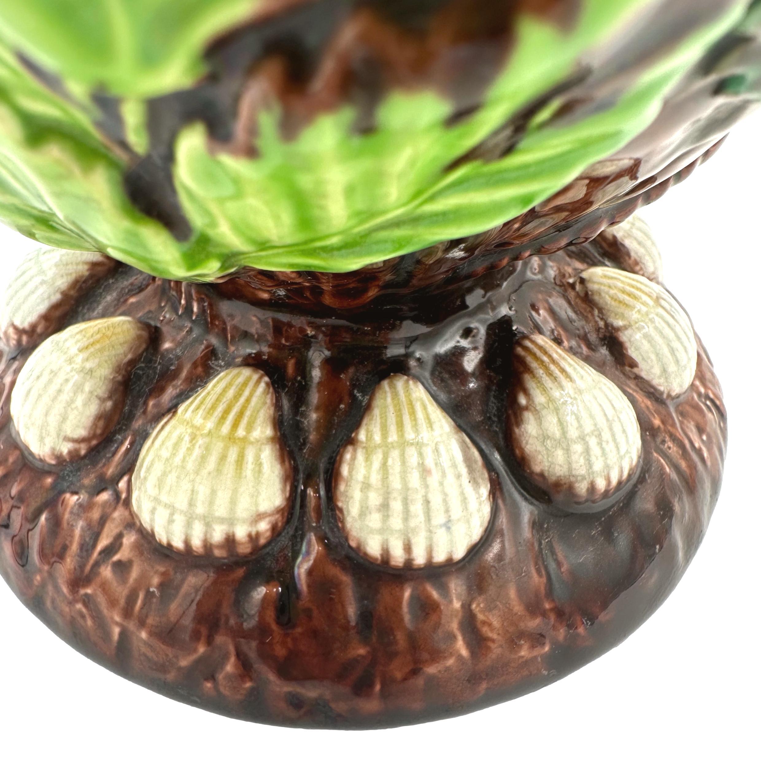 A George Jones Majolica 'Palissy Vase' with Snake Handle, English, ca. 1870 For Sale 13